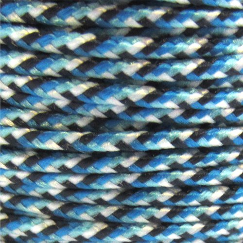 Paracord Planet Micro Cord 1.18mm Diameter 125 Feet Spool - Strong Braided Utility Rope for Survival, Camping & DIY Crafts - Made in USA (Blue Snake)