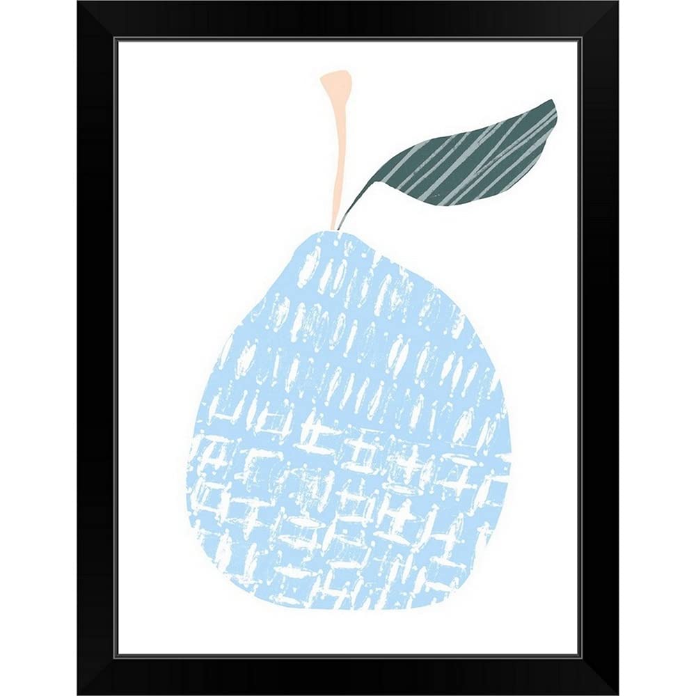 Black Framed Fruit Art Print - Cut Paper Fruit IV Wall Decor for Kitchen, Dining Room & Office | Modern Botanical Artwork