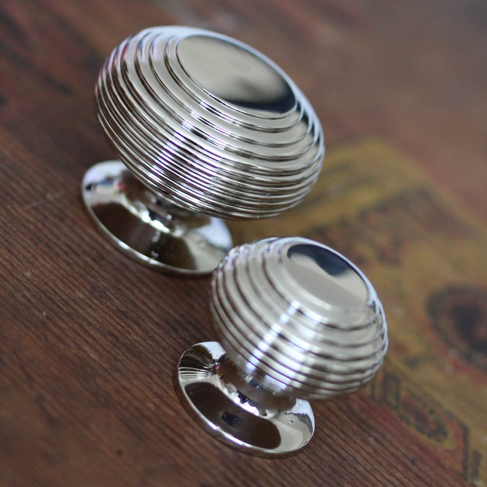 Polished Nickel Beehive Cabinet Knob - Elegant Hardware for Kitchen Cabinets, Dressers & Bathroom Vanities | Perfect for Modern Home Decor & DIY Furniture Upgrades