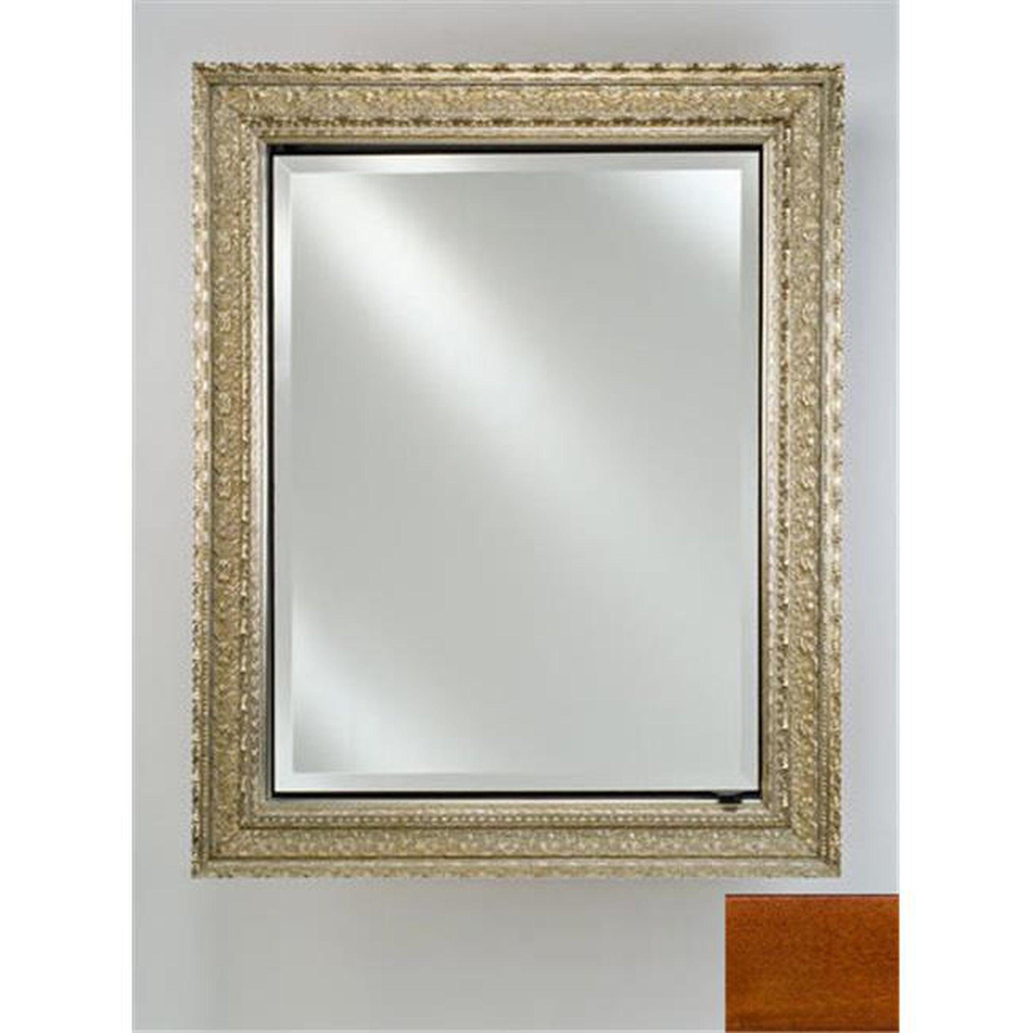 Afina Signature 24x30 Recessed Reversible Medicine Cabinet - Honey Oak Finish with Beveled Edge Mirror - Perfect for Bathroom, Bedroom, or Vanity Storage