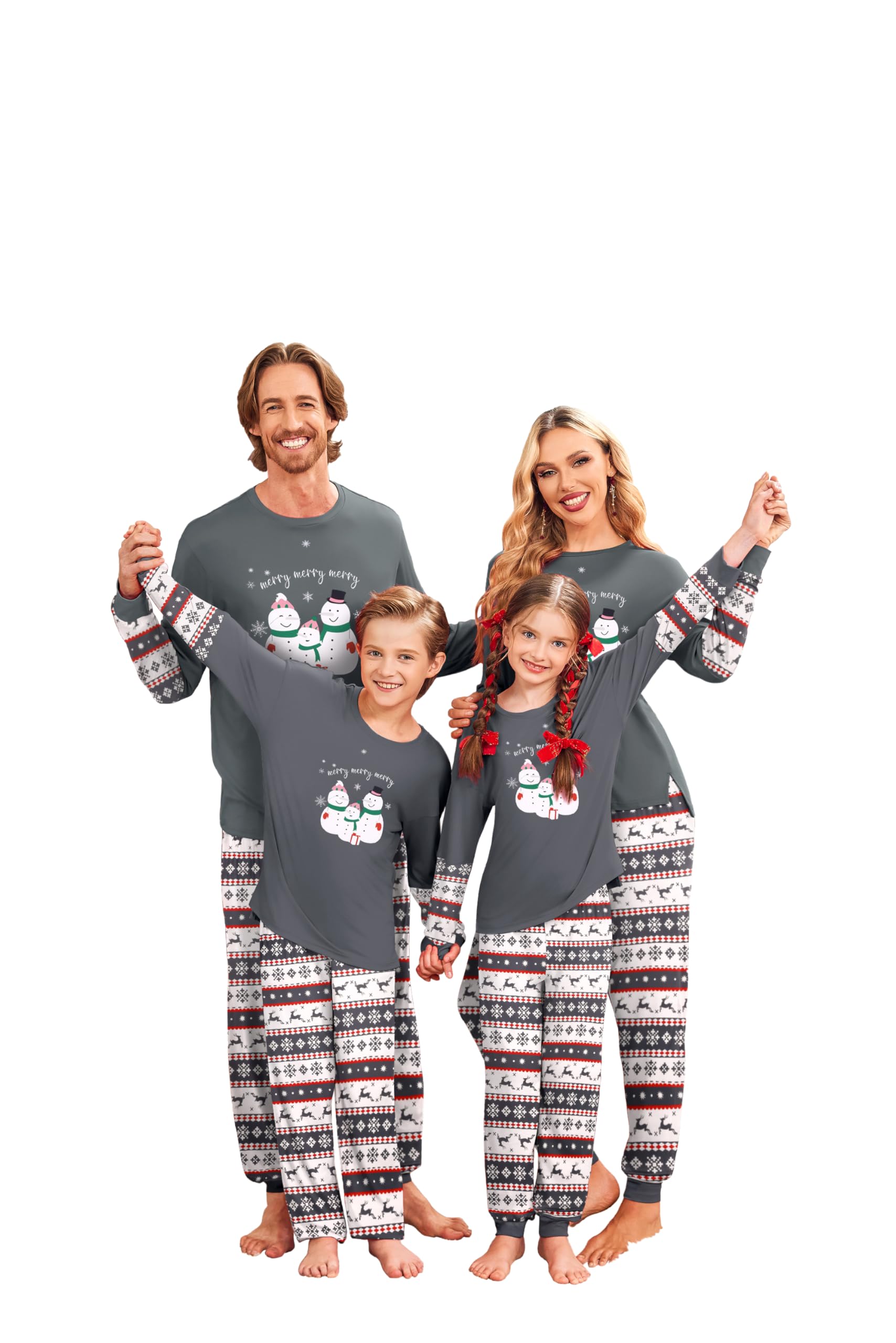 Ekouaer Family Matching Christmas Pajama Sets - Soft Long Sleeve Holiday PJS for Women, Men & Kids | Cozy Family Sleepwear & Lounge Wear for Christmas Morning & Holiday Gatherings