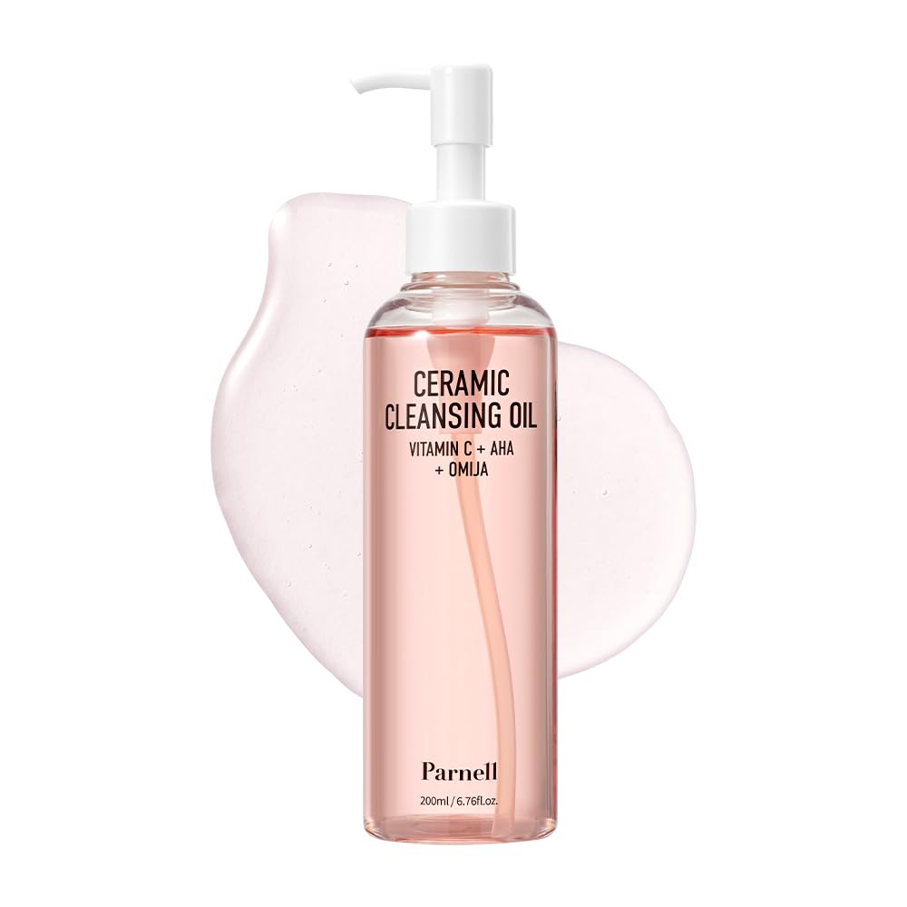 Parnell Aha Omija Ceramic Cleansing Oil 200ml (6.76 fl.oz) - Korean Blackhead Melting Facial Cleanser for Deep Pore Cleansing | Best for Oily & Combination Skin, Daily Korean Skincare Routine