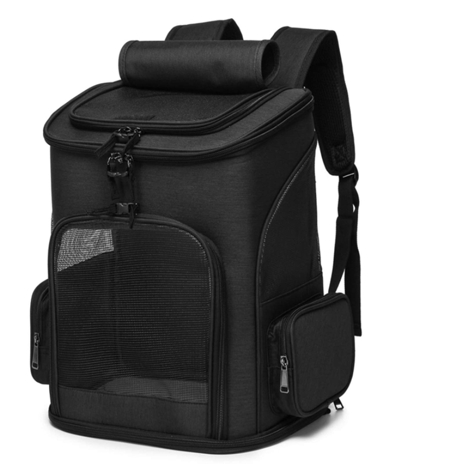 Foldable Pet Carrier Backpack for Cats & Small Dogs - Ventilated Design with Safety Strap | Travel, Camping, Hiking & Outdoor Adventures | KMMKK Pet Outing Carrier Bags
