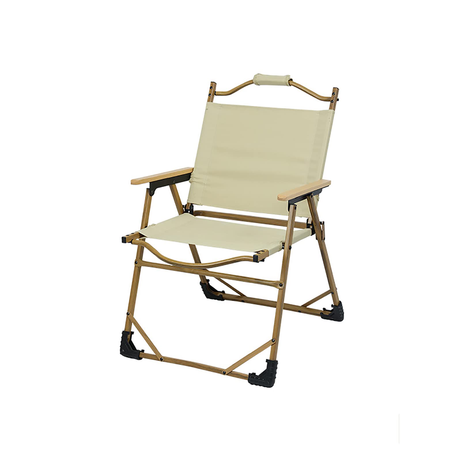 HWTOP Portable Folding Chair - Lightweight Camping Chair with Aluminum Alloy Frame & Wood Grain Design - Perfect for Beach, Picnic, Backyard, and Outdoor Adventures
