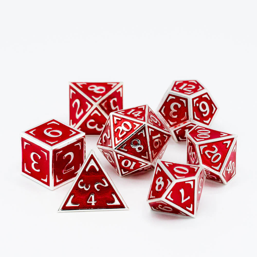 7 Piece RPG Set - Reticle Zenith Redshirt | Tabletop Roleplaying Game Accessories for Dungeons & Dragons, Pathfinder & Fantasy RPGs