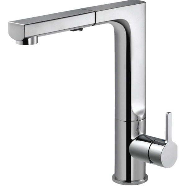 Hamat STPO 2000 PC Storm Dual Function Pull Out Kitchen Faucet in Polished Chrome - High Arc Spray & Stream for Modern Kitchens, Dishwashing & Food Prep