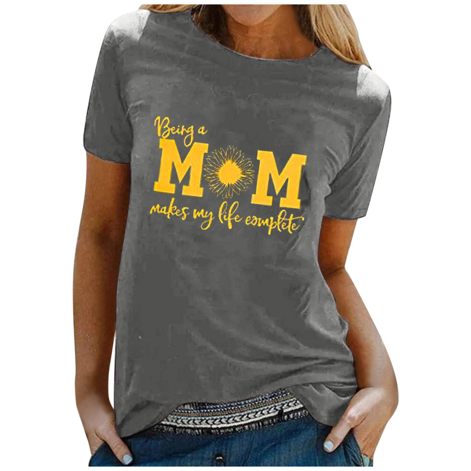 Plus Size Women's Blouses & Button-Down Shirts - White Summer Tanks & Dark Gray Sweatshirts (Size D, M) for Casual Wear & Office Outfits
