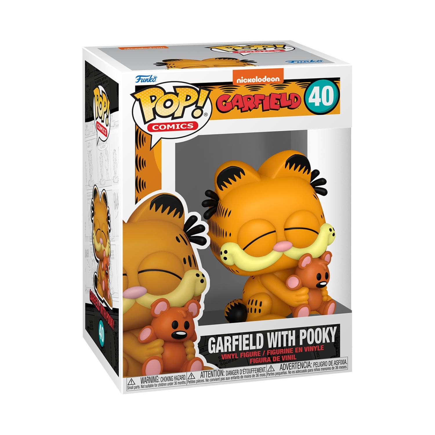 Funko Pop! Comics: Garfield with Pooky - Collectible Vinyl Figure - Official Merchandise - Gift Idea for Kids & Adults - Cartoon Fans - Perfect for Home Decor, Office Display & Pop Culture Collections