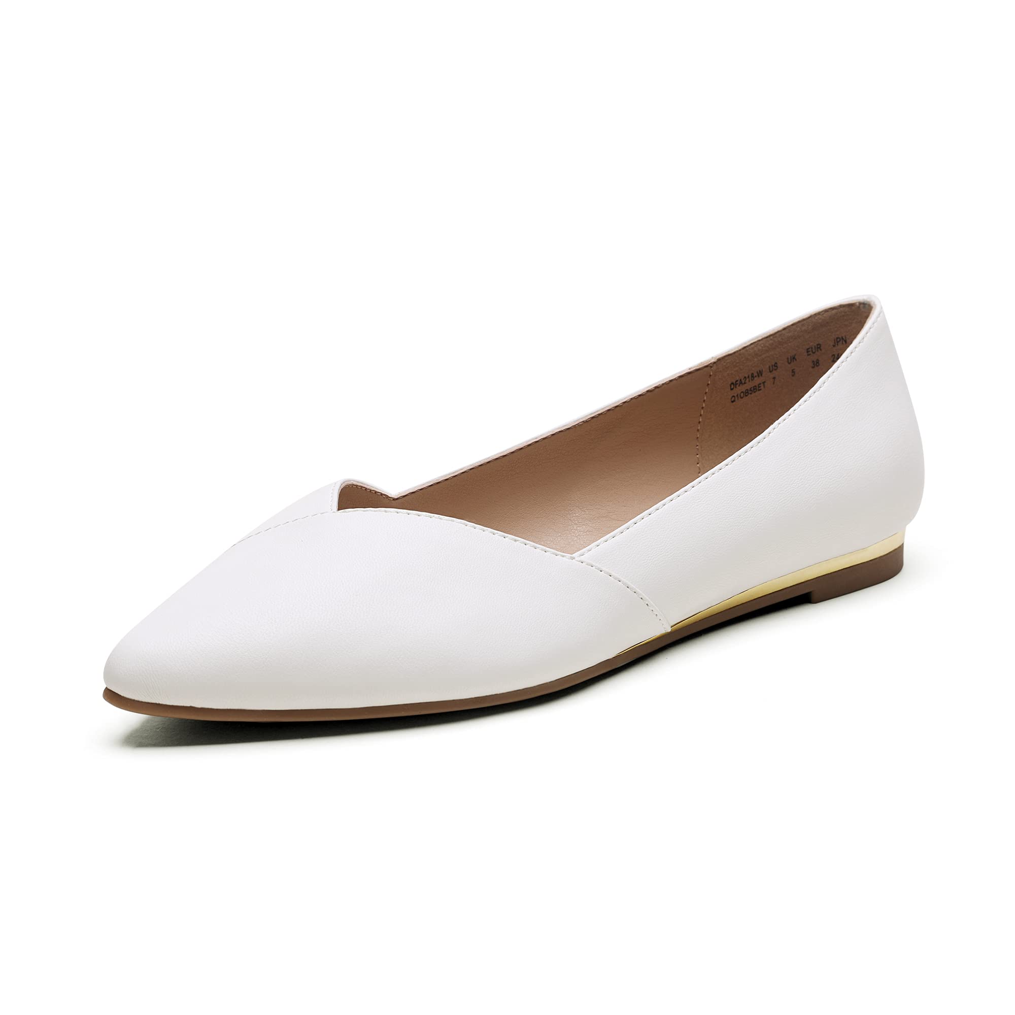 DREAM PAIRS Women's Wide Width Pointed Toe Ballet Flats - Comfortable Dress Shoes for Work & Office | Cute & Stylish Women's Flat Shoes for Professional, Business & Everyday Wear