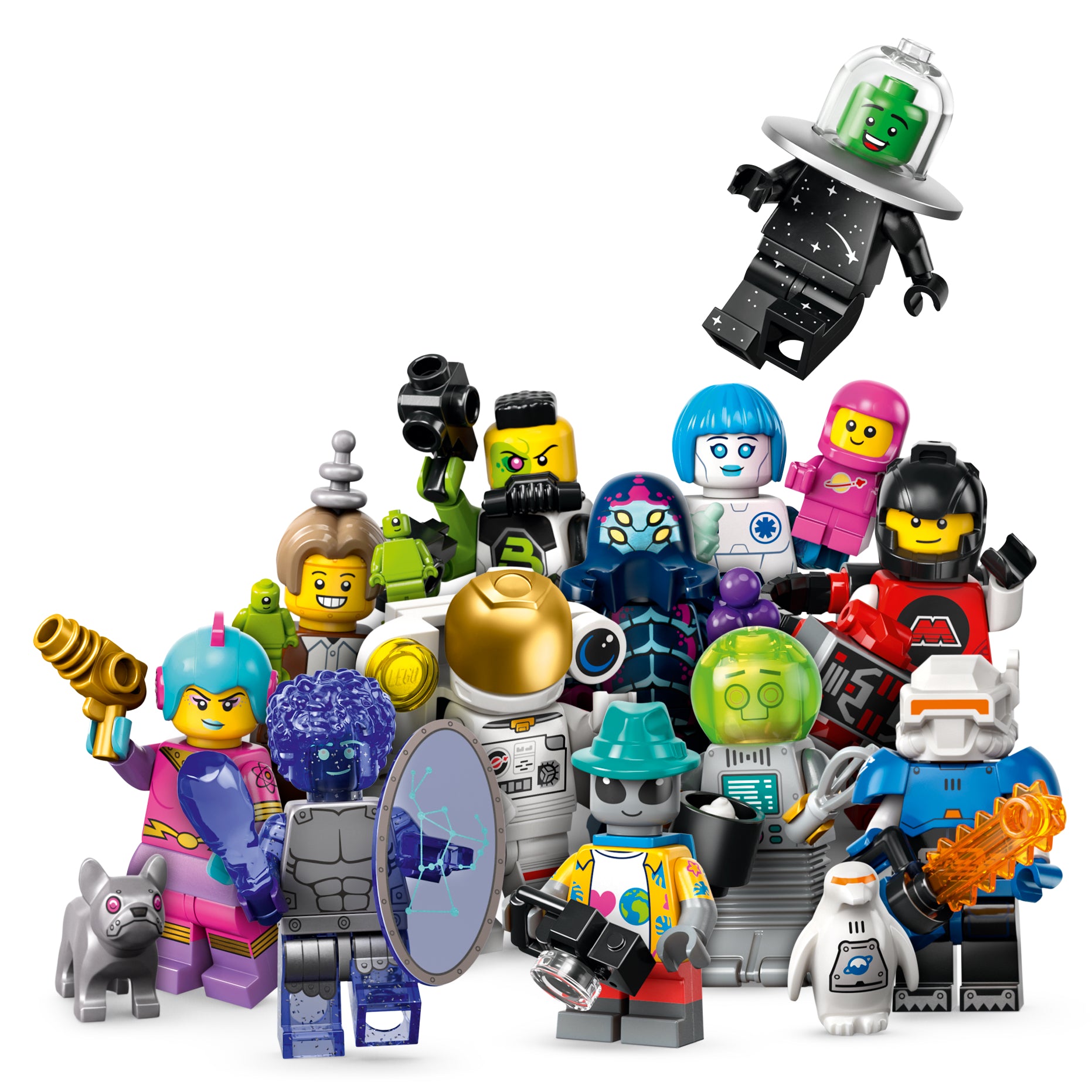 LEGO Minifigures Series 26 Space Collection (71046) - 12 Unique Astronaut & Alien Figures for Kids & Collectors - Perfect for Space-Themed Play, Display & Gift Giving
