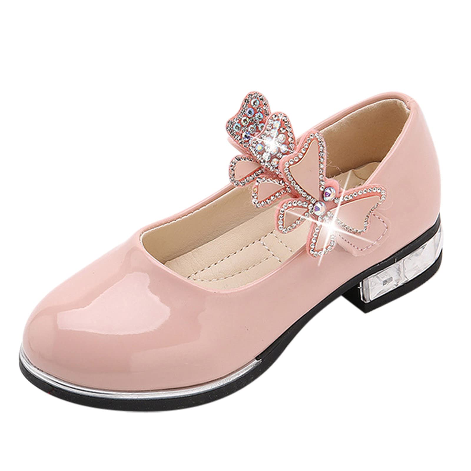 Sparkly Bow Toddler Sandals for Girls - Non-Slip Princess Mary Jane Shoes for 4-5 Year Olds (Pink) | Perfect for Birthday Parties, School & Special Occasions