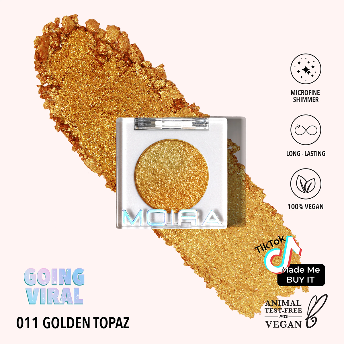 11 Golden Topaz Chroma Light Shadow - Long-Lasting Shimmer Eyeshadow for Day & Night Makeup Looks | Perfect for Parties, Weddings & Special Occasions