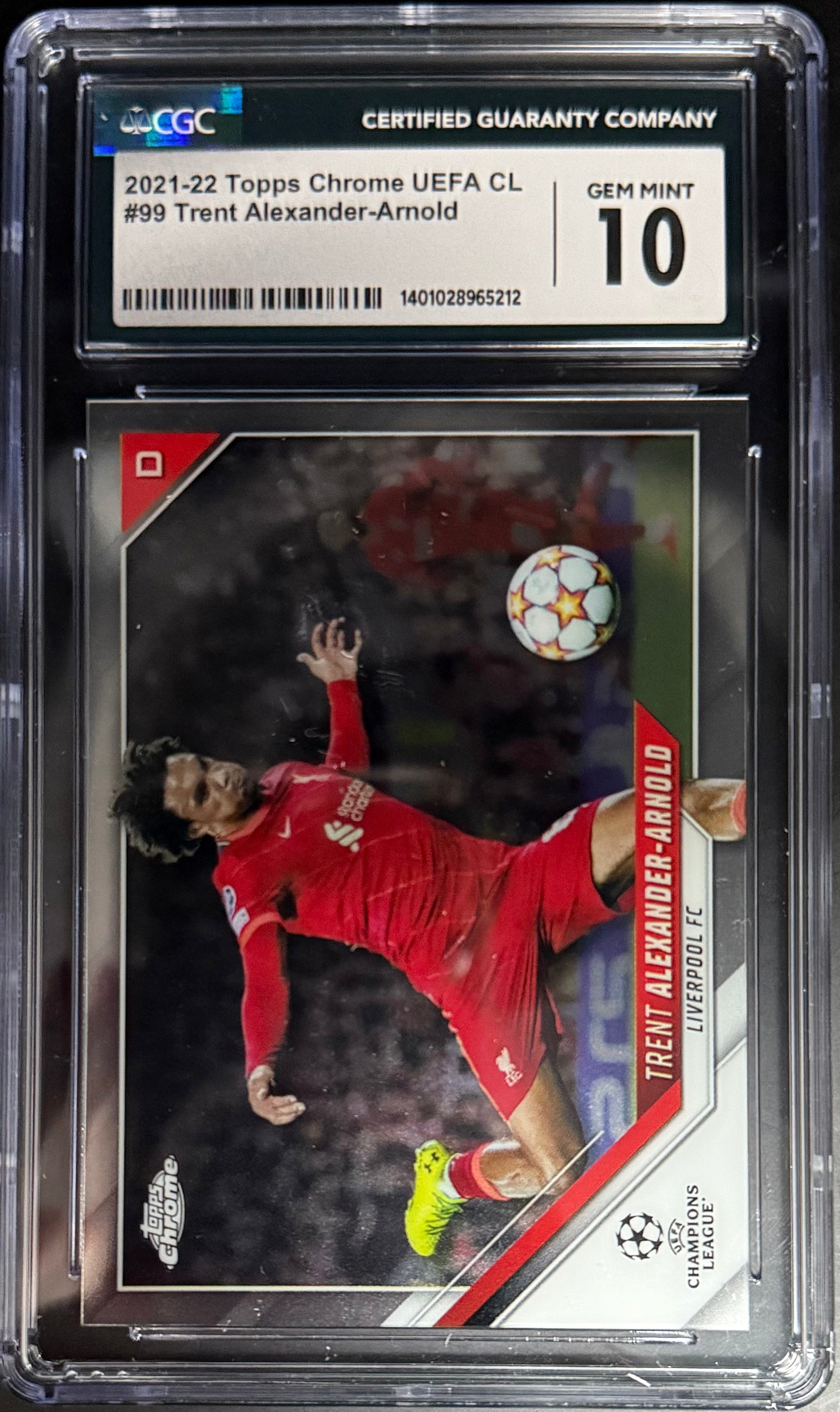 Topps Trent Alexander-Arnold Base Card Chrome UEFA Champions League 2021-22 #99 CGC 10 Gem Mint - Soccer Trading Card for Collectors & Fans - Perfect for Display, Gifts & Investment