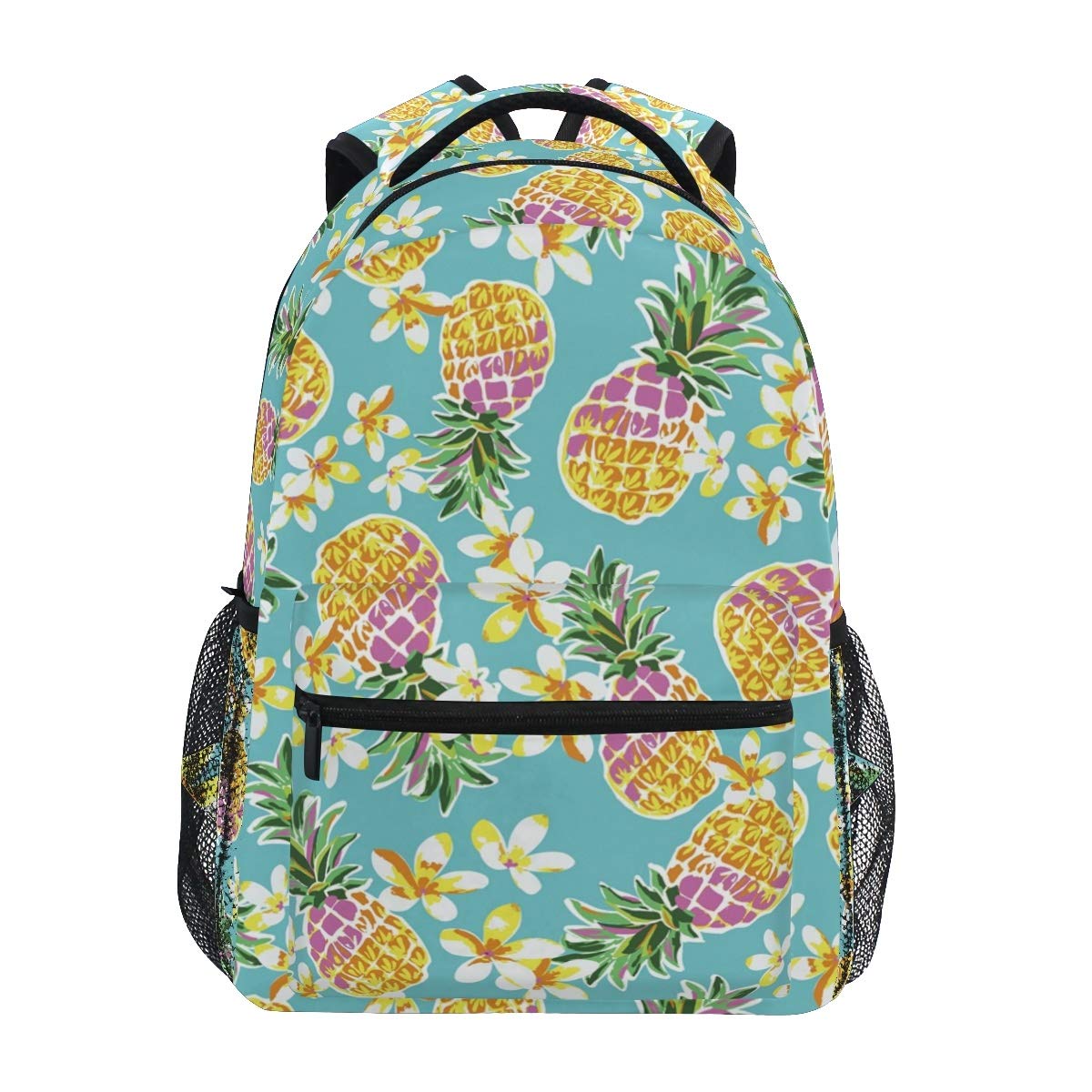 Pineapple Print School Backpack for Laptop & Work - Stylish Unisex Backpack for Men & Women - Perfect for College, Office & Travel