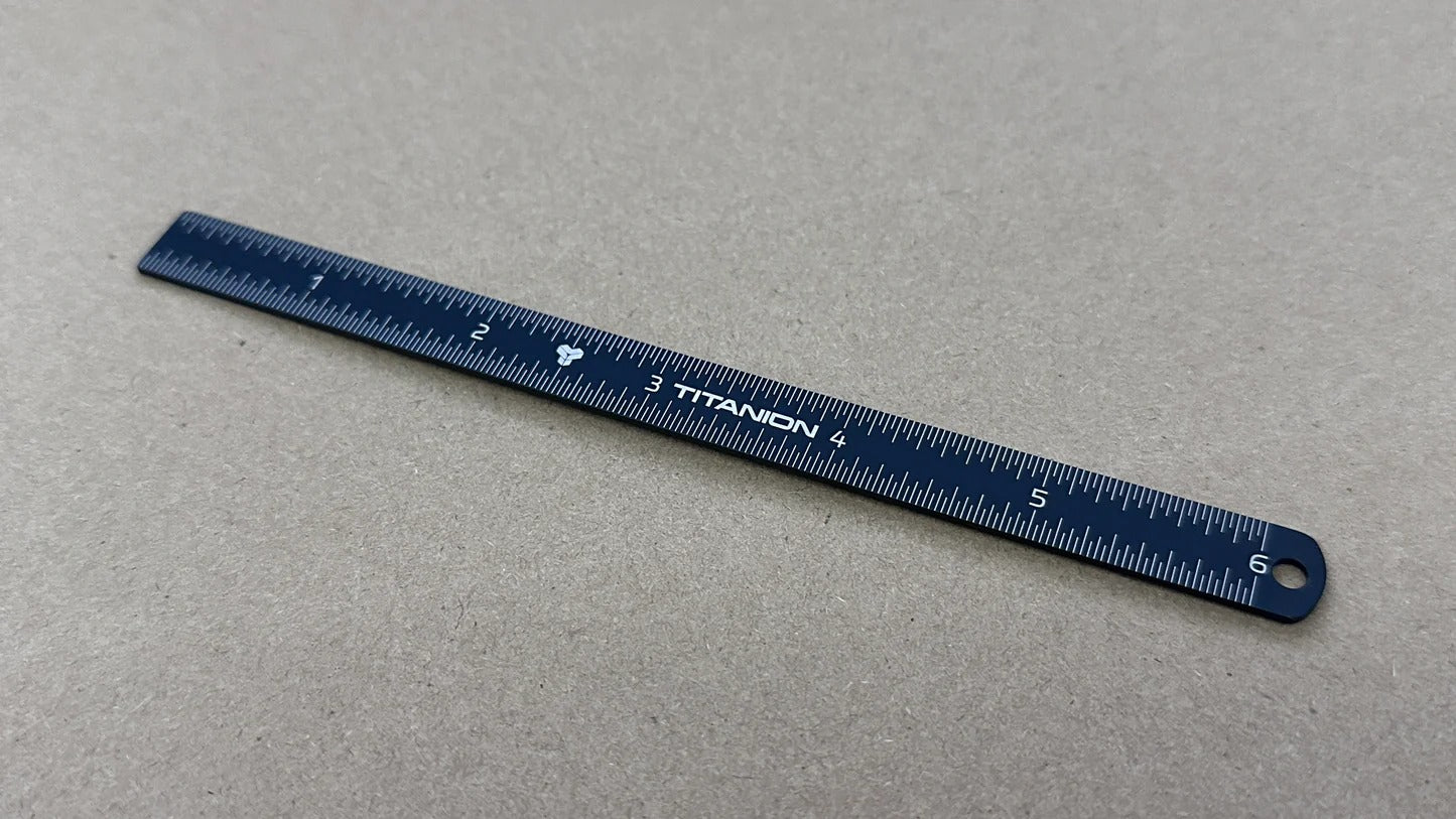 6 Inch Titanium Pocket Ruler - Durable & Lightweight Measuring Tool for DIY Projects, Construction, and Office Use