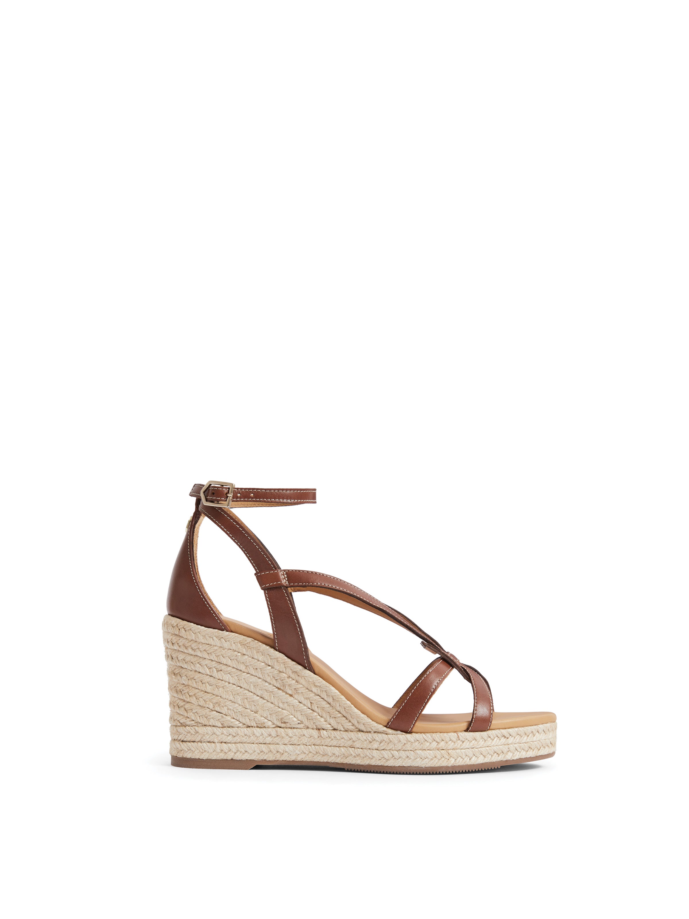 Rome Wedge Sandals in Tan - Comfortable & Stylish Women's Heels for Casual Outings & Summer Parties
