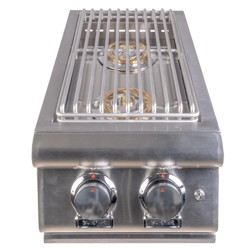 Buck Grill Double Side Burner - Portable Outdoor Gas Grill for Camping, Tailgating & Backyard BBQs | Heavy-Duty Stainless Steel Construction