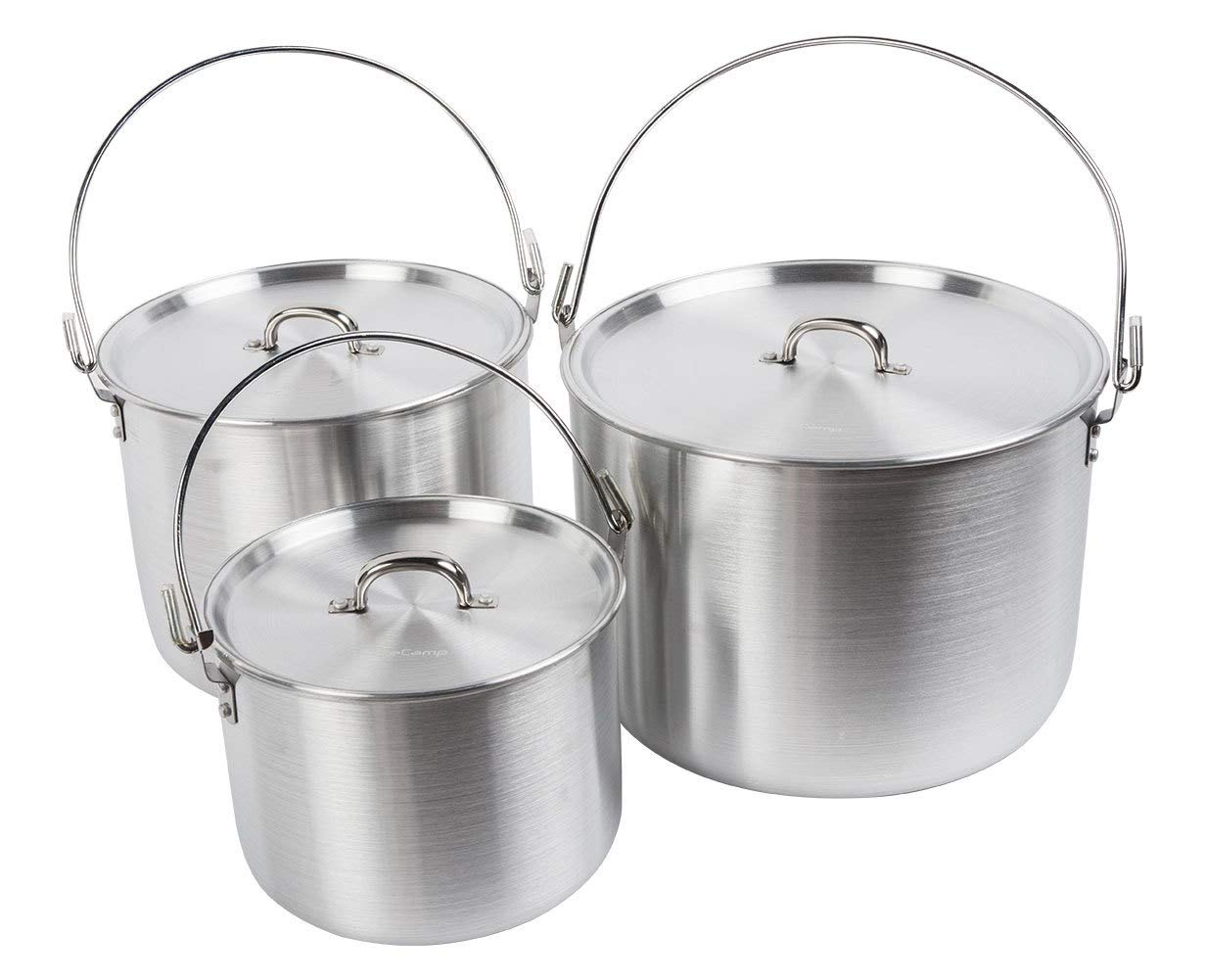 **AceCamp® Aluminum Camping Pot with Lid & Handle - Lightweight Cooking Pot for Gas Stoves, Grills & Campfires - Perfect for Backpacking, Hiking & Outdoor Adventures**