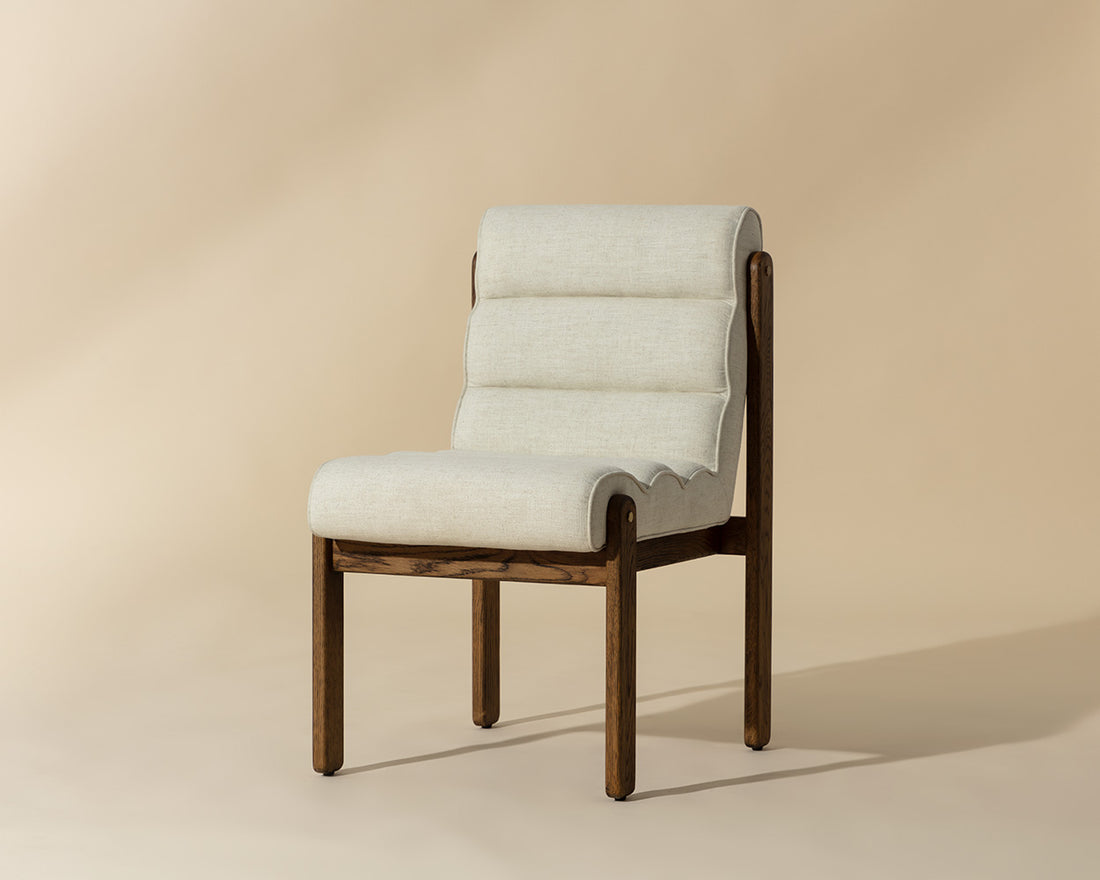 Bertie Dining Chair - Modern Geralt Linen Upholstered Accent Chair for Dining Room, Kitchen, or Office - Comfortable & Stylish Seating Solution