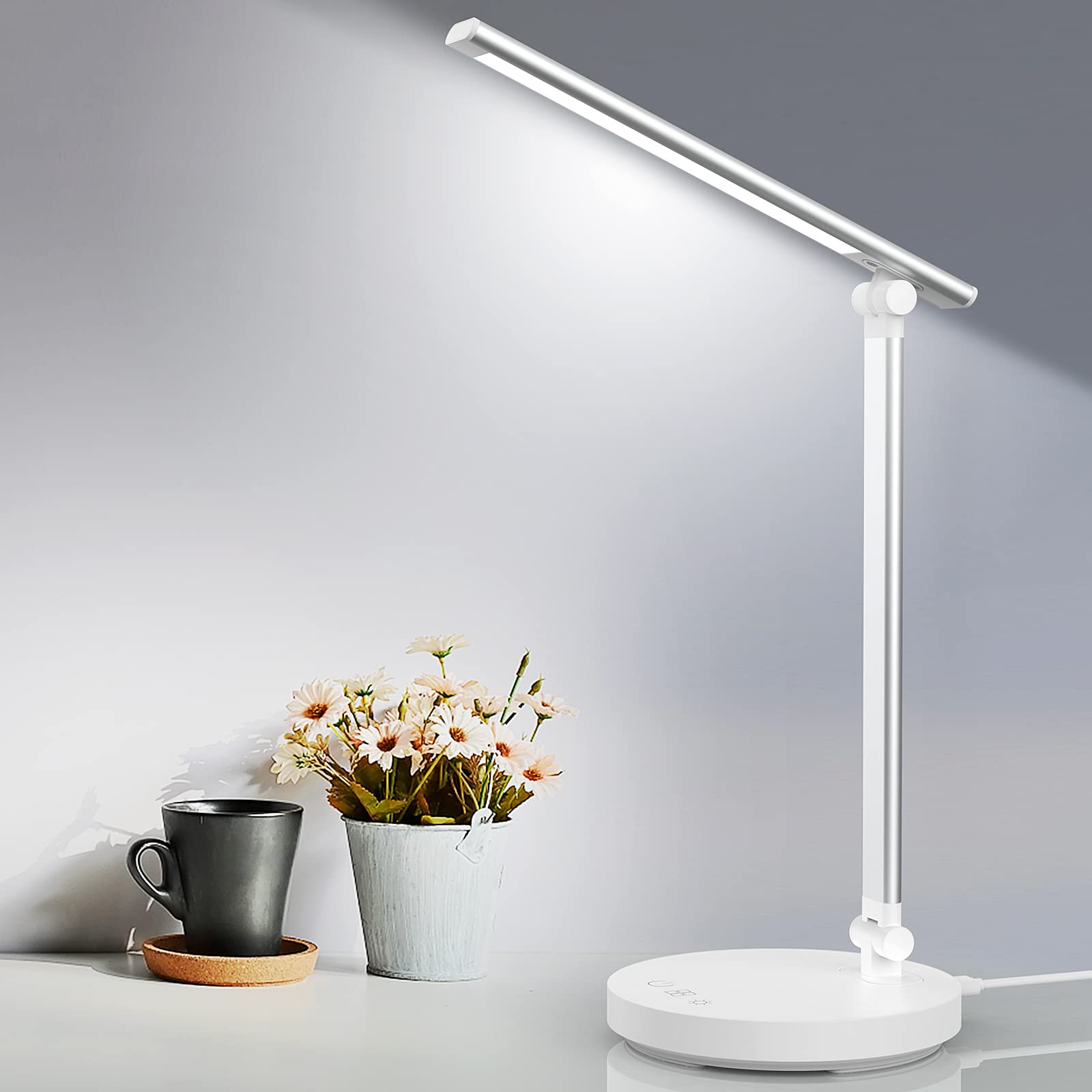BEYONDOP LED Desk Lamp - Dimmable Touch Light for Home Office & Study