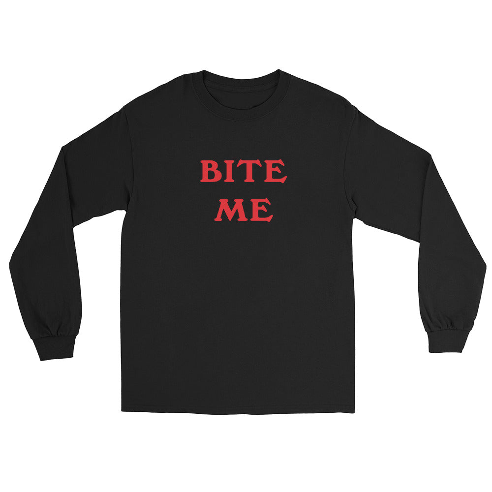 Paris Hilton Bite Me Y2K Long Sleeve Shirt - Vintage 2000s Fashion Top for Women, Retro Party Outfit & Streetwear Style