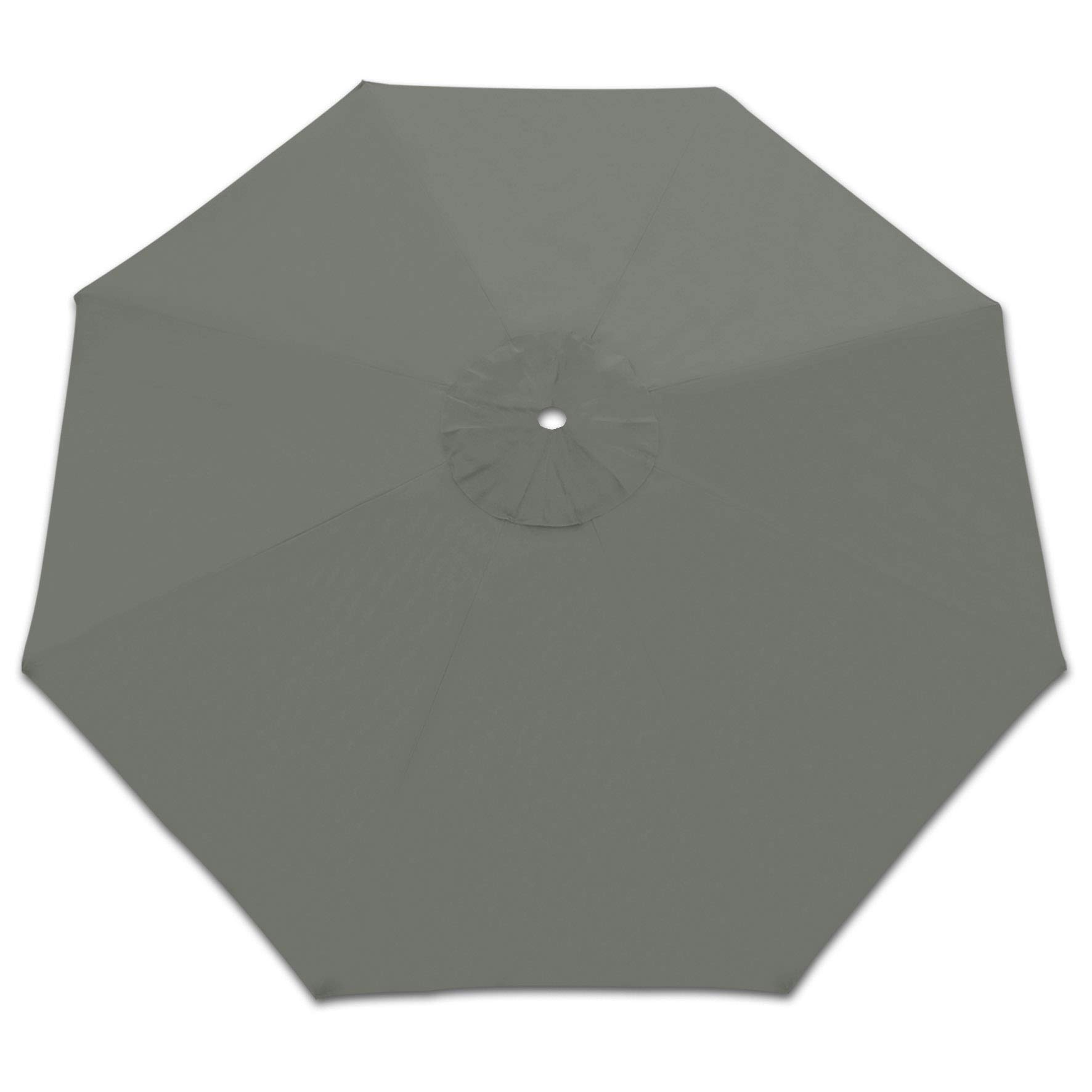 10FT Heavy Duty Replacement Canopy Cover for Patio Umbrella - 8 Ribs, UV Resistant & Waterproof (Grey) - Perfect for Outdoor Dining, Poolside Lounging, and Backyard Shade