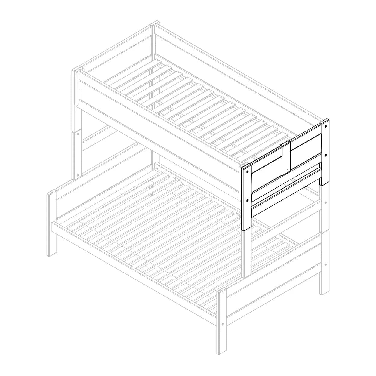 Kids Bed Headboard and Footboard Set - Safe & Stylish Bedroom Furniture for Toddlers & Children - Perfect for Nursery, Bedroom Decor & Sleep Comfort
