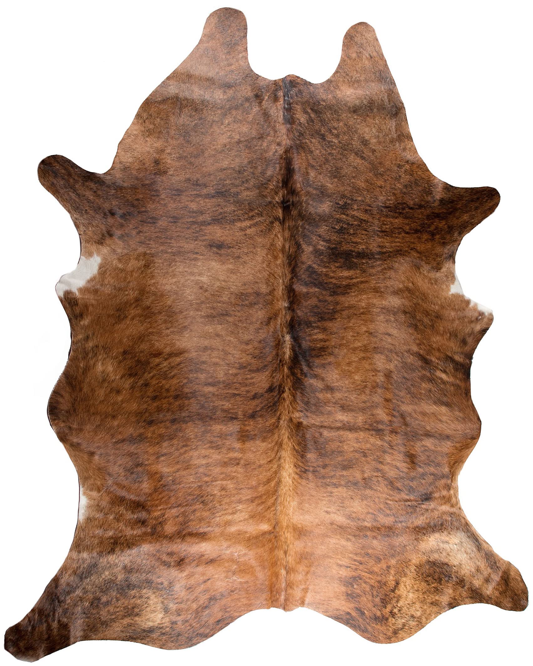 Premium Handmade 100% Natural Kobe Cowhide Area Rug – Low Pile, Shed-Resistant for Living Room, Bedroom & Office – Medium Brindle 6x7 ft – Perfect for Modern Farmhouse, Luxury Home Decor & High-Traffic Areas