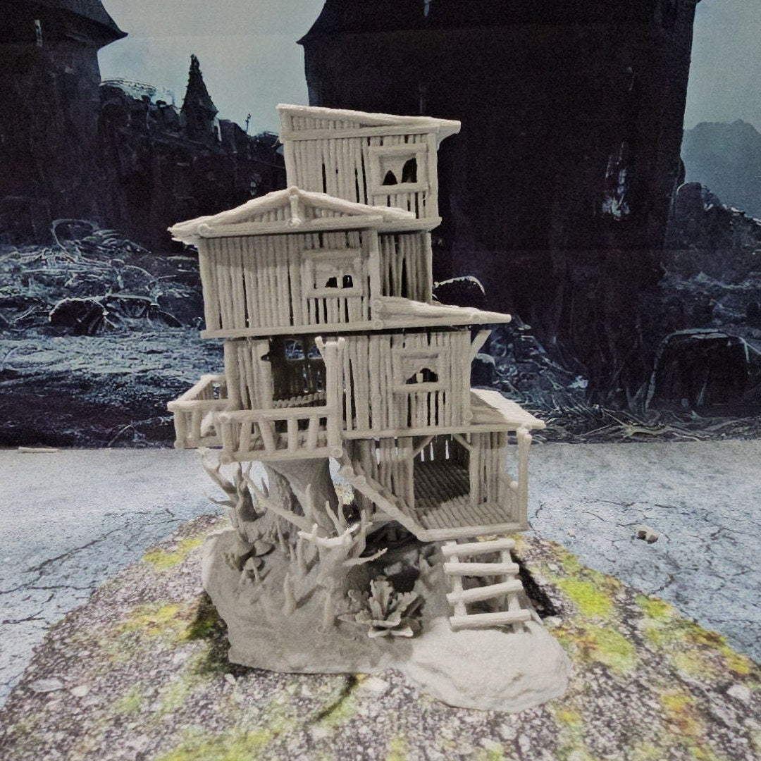 28mm Swamp Inn & Marsh Tavern Miniature Terrain for D&D, RPG, Wargaming - Perfect for Fantasy Tabletop Adventures & Medieval Battle Scenes