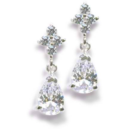 Dominique Cubic Zirconia Stud Earrings for Women - Sparkling 925 Sterling Silver Hypoallergenic Jewelry - Perfect for Weddings, Parties & Everyday Elegance