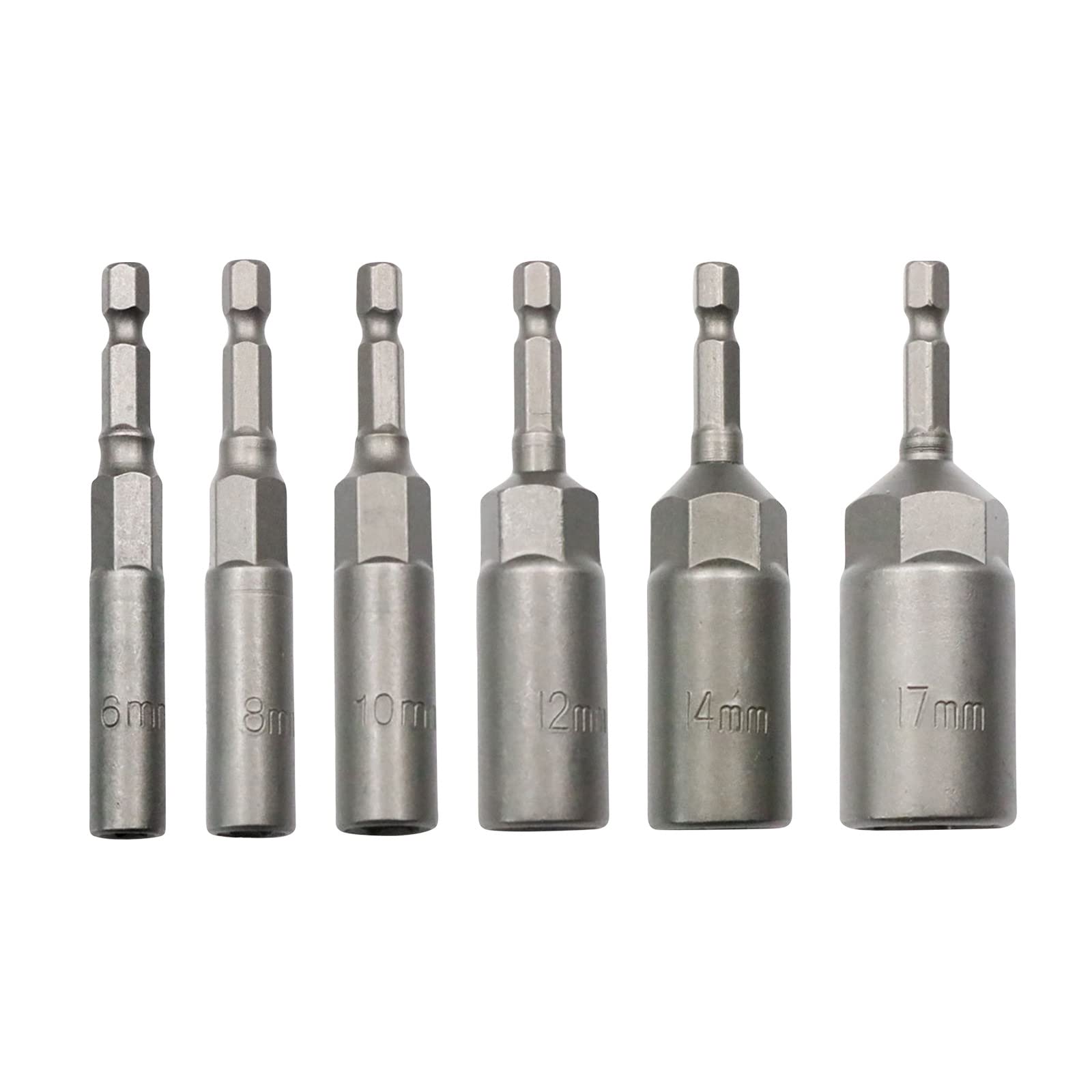 6Pcs Electric Drill Sleeve Set - Hexagonal Screwdriver Bits & Nut Wrench for Power Tools - Perfect for DIY Home Improvement, Furniture Assembly & Automotive Repairs