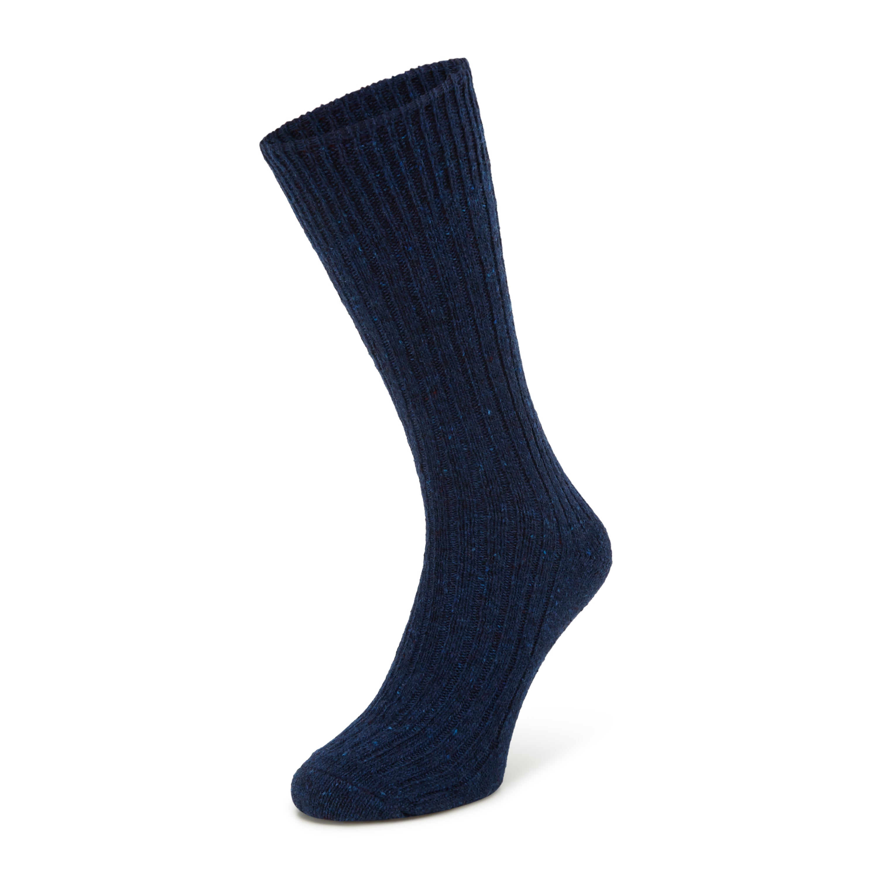 Premium Shannon Navy Irish Donegal Wool Socks - Warm & Durable Handmade Socks for Men & Women - Perfect for Hiking, Winter & Outdoor Activities