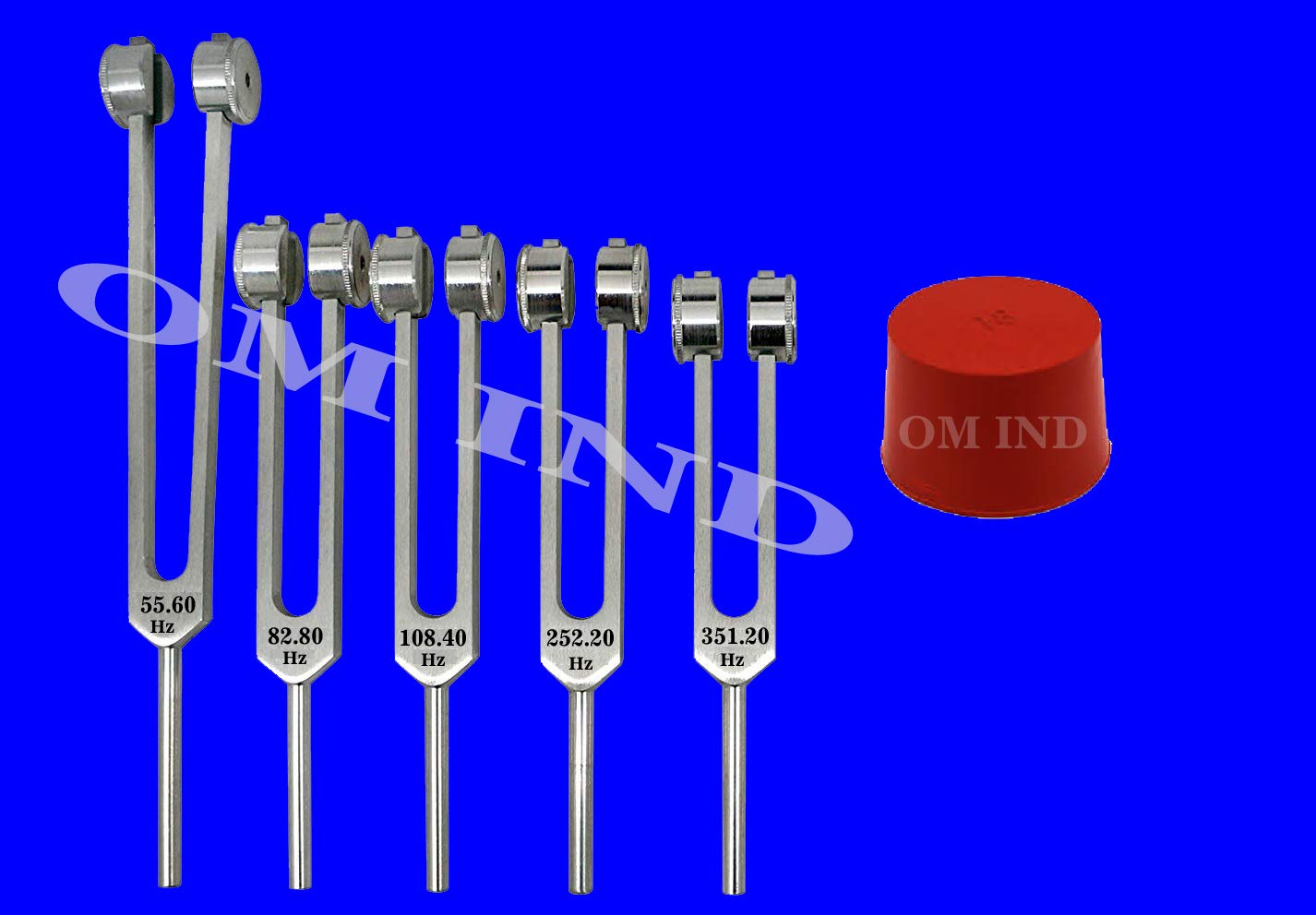 5-Piece Tuning Fork Set with Reflex Hammer & Carry Bag for Chakra Healing, Sound Therapy, Medical Use | Perfect for Yoga Teachers, Buddhists & Energy Workers | Ideal for Meditation, Reiki Sessions & Holistic Wellness Practices