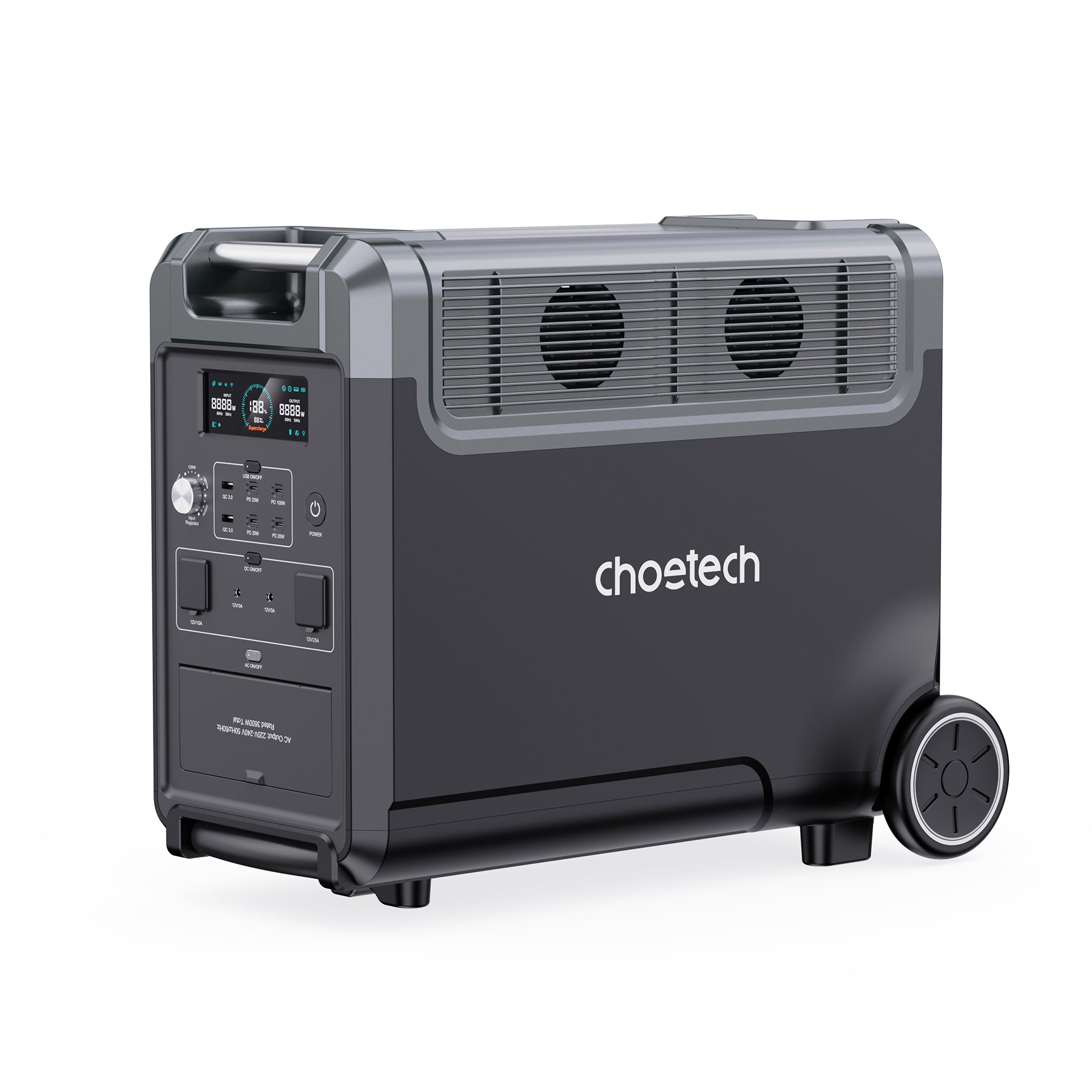 Choetech BS009 3600W Portable Power Station with UPS - Backup Battery for Home, Camping & Emergency Power Outages