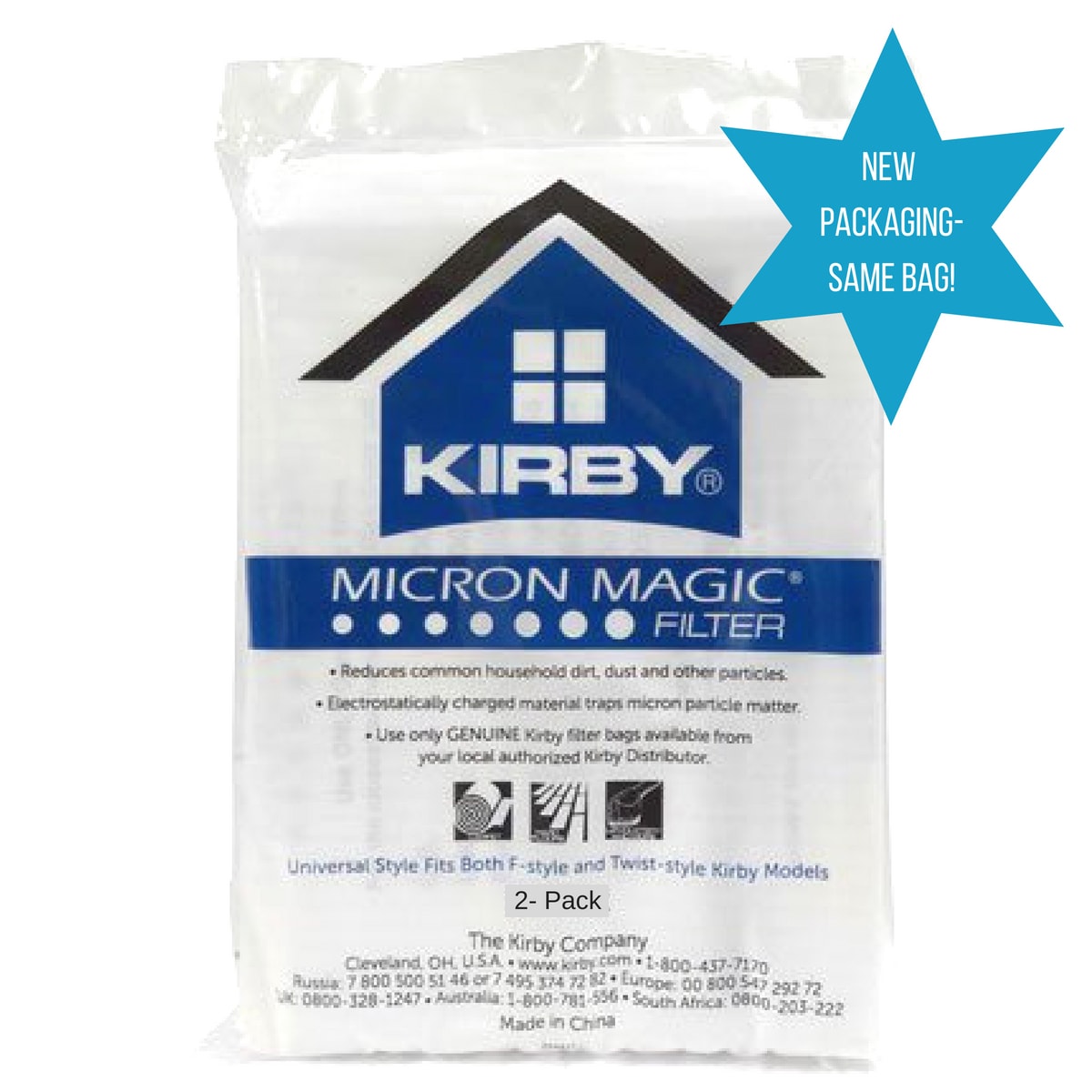 Kirby Universal Fit Vacuum Bags - 2 Pack Replacement Dust Bags for Kirby Vacuums | Perfect for Home Cleaning, Pet Hair Removal & Allergen Reduction