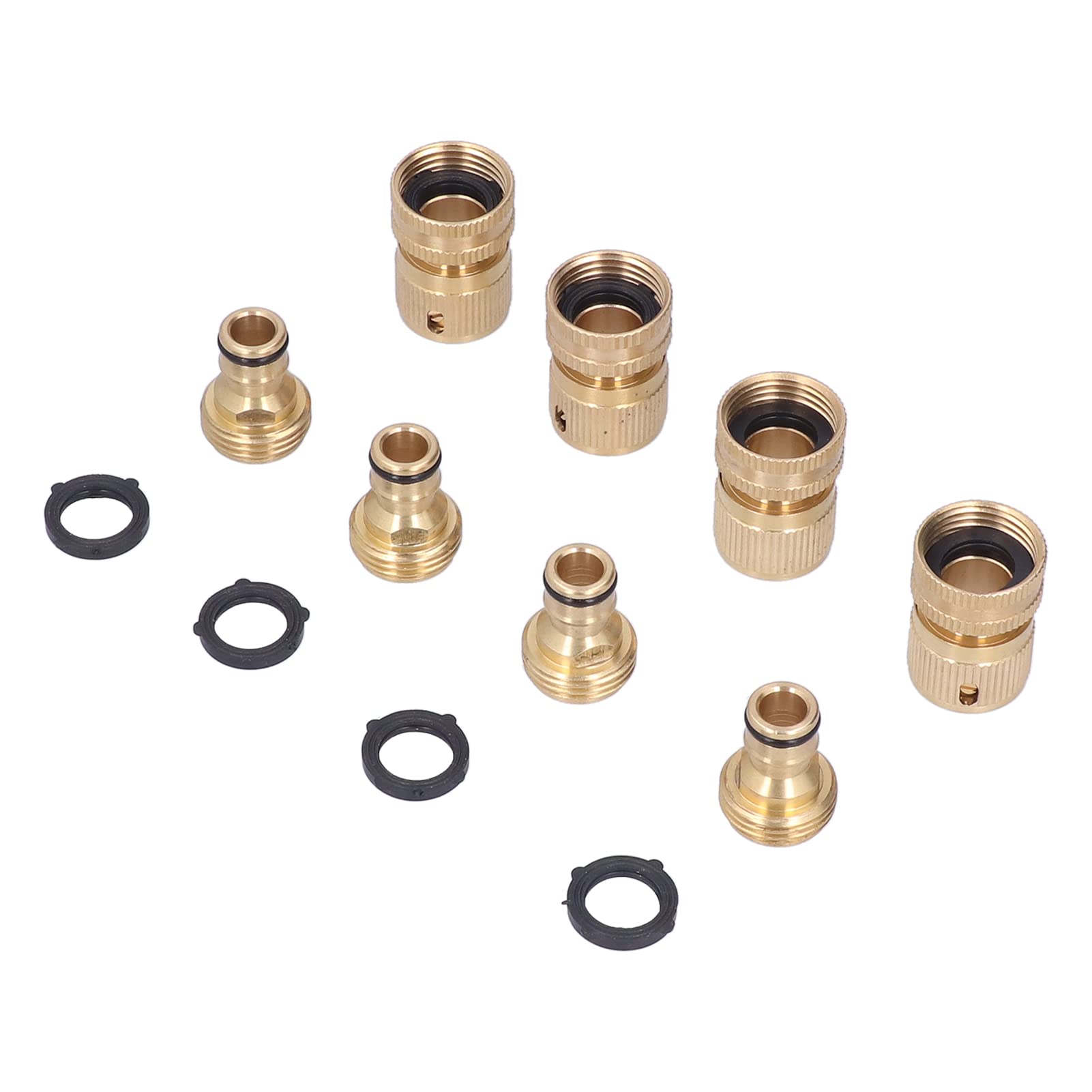 Durable 3/4 Inch Brass Garden Hose Quick Connector - Rust Proof & Easy Installation - Perfect for Outdoor Watering, Irrigation & Car Washing