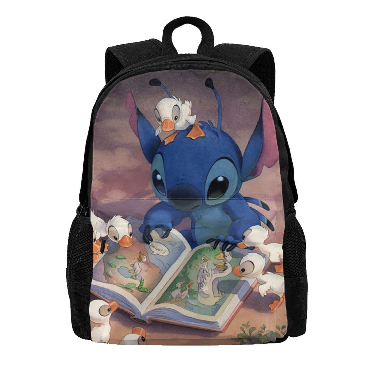 **Duck Cartoon Anime Backpack 17 Inch - Cute Unisex Daypack for School, Travel & Leisure - Lightweight Bookbag for Women, Men, Boys & Girls - Perfect for College, Work & Outdoor Adventures**