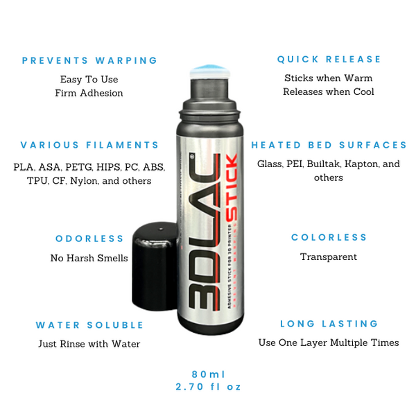 3DLAC Adhesive Stick 80ml - Strong Hold Spray for Wigs, Hair Extensions & Cosplay - Long Lasting & Non-Sticky Formula for Secure Styling
