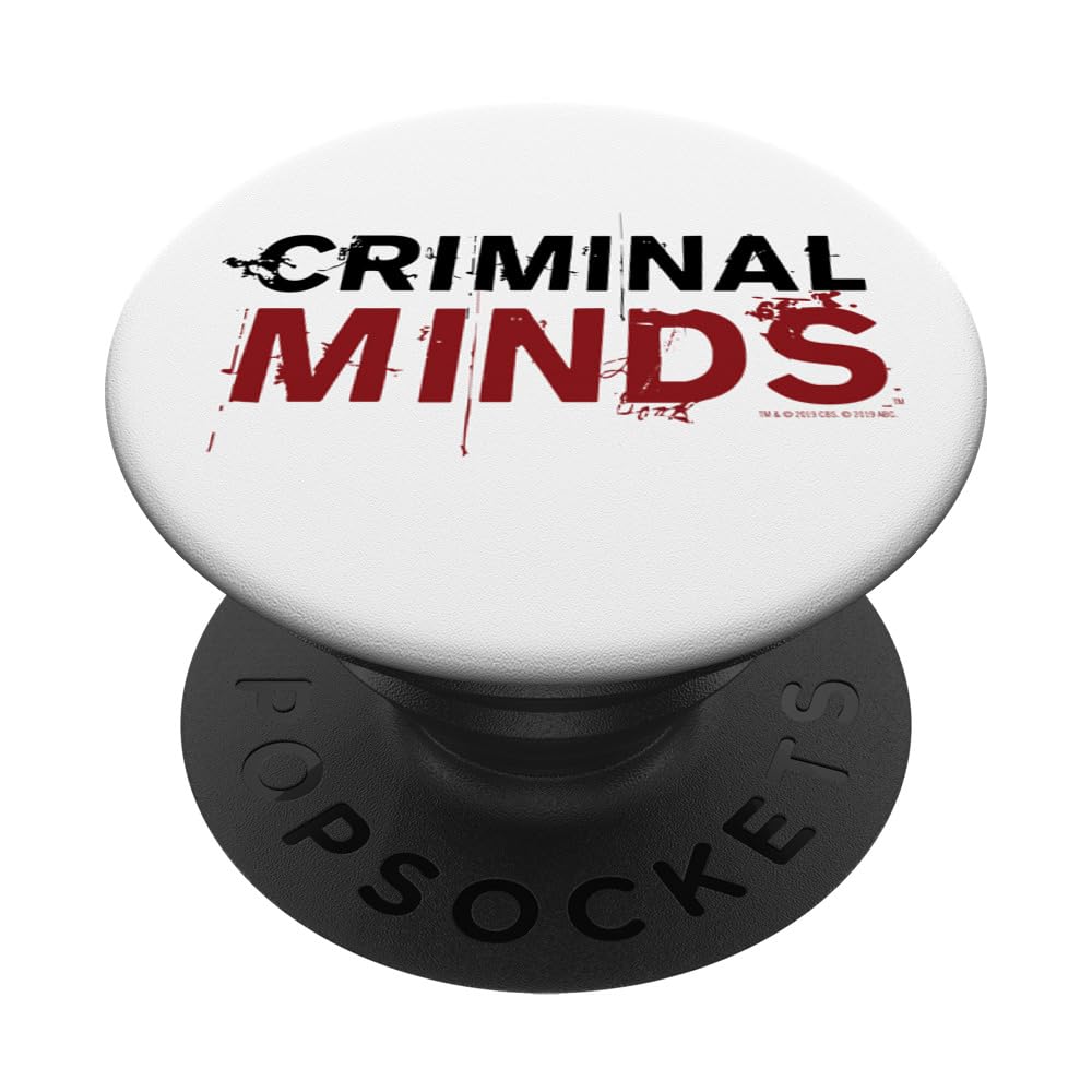 CBS Criminal Minds Logo PopSockets Standard PopGrip - Black Phone Grip for Most Smartphones - Perfect for Fans, Commuters, and Everyday Use