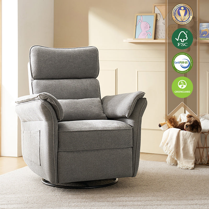 Comfortable Baby Nursery Power Glider Recliner - Perfect for Nursing, Rocking & Bonding with Your Newborn - Ideal for Nurseries, Bedrooms & Living Rooms