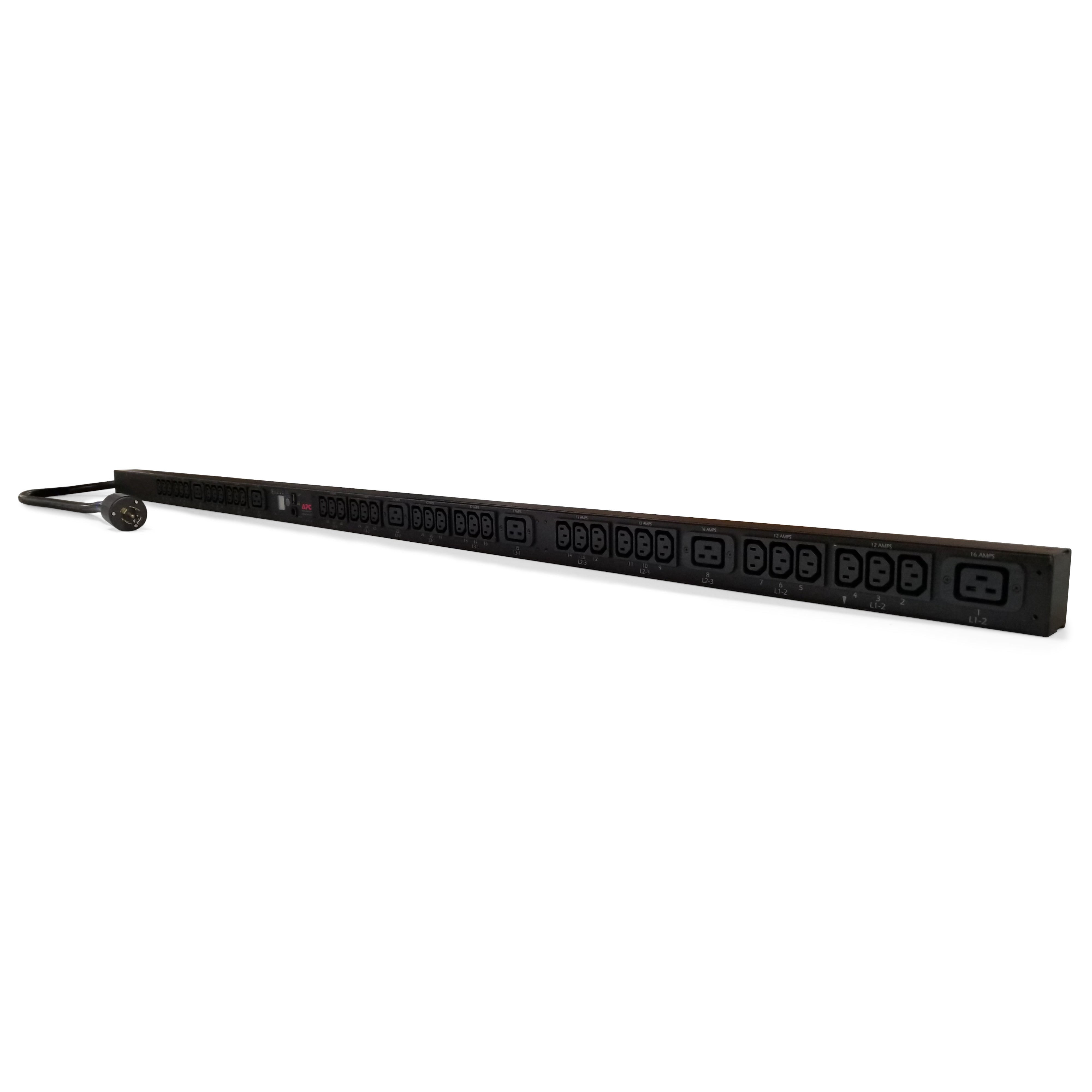 APC AP7864 Metered Rack PDU - 0U Vertical Power Distribution Unit, 5.7kW Capacity, 120/208V Input, 36 C13 & 6 C19 Outlets for Server Racks & Data Centers - Ideal for IT Equipment, Network Switches & Data Center Power Management