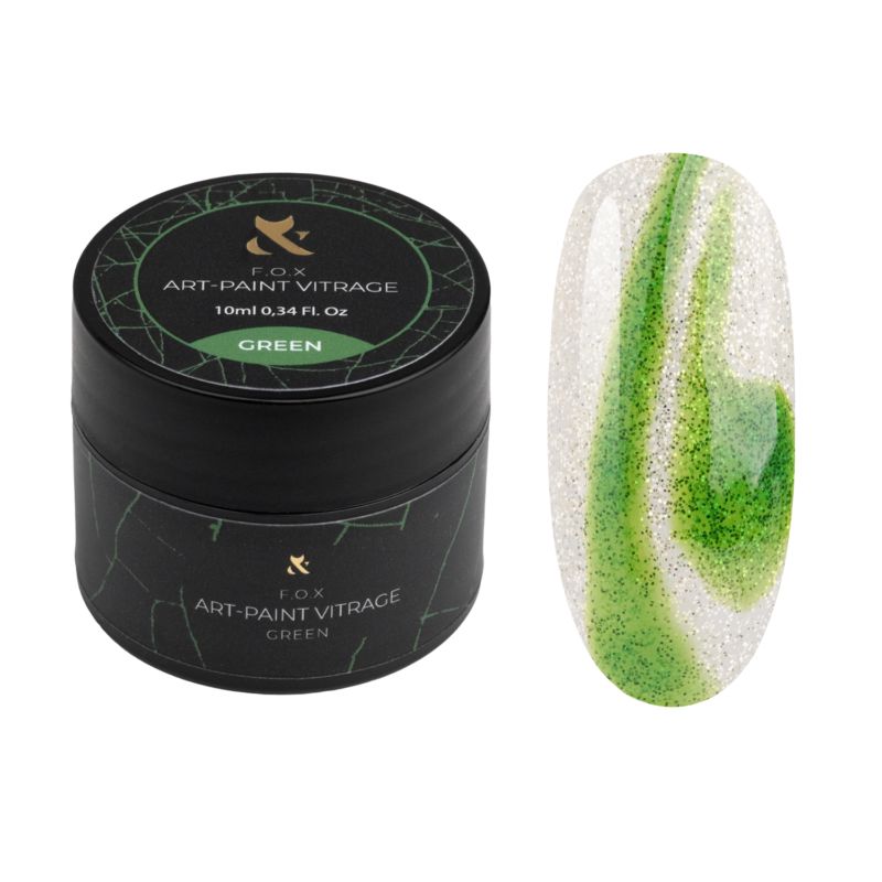 Premium F.O.X Art Paint Vitrage Green - High-Quality Glass Paint for Stained Glass, DIY Crafts & Home Decor Projects - Perfect for Windows, Vases & Artistic Creations