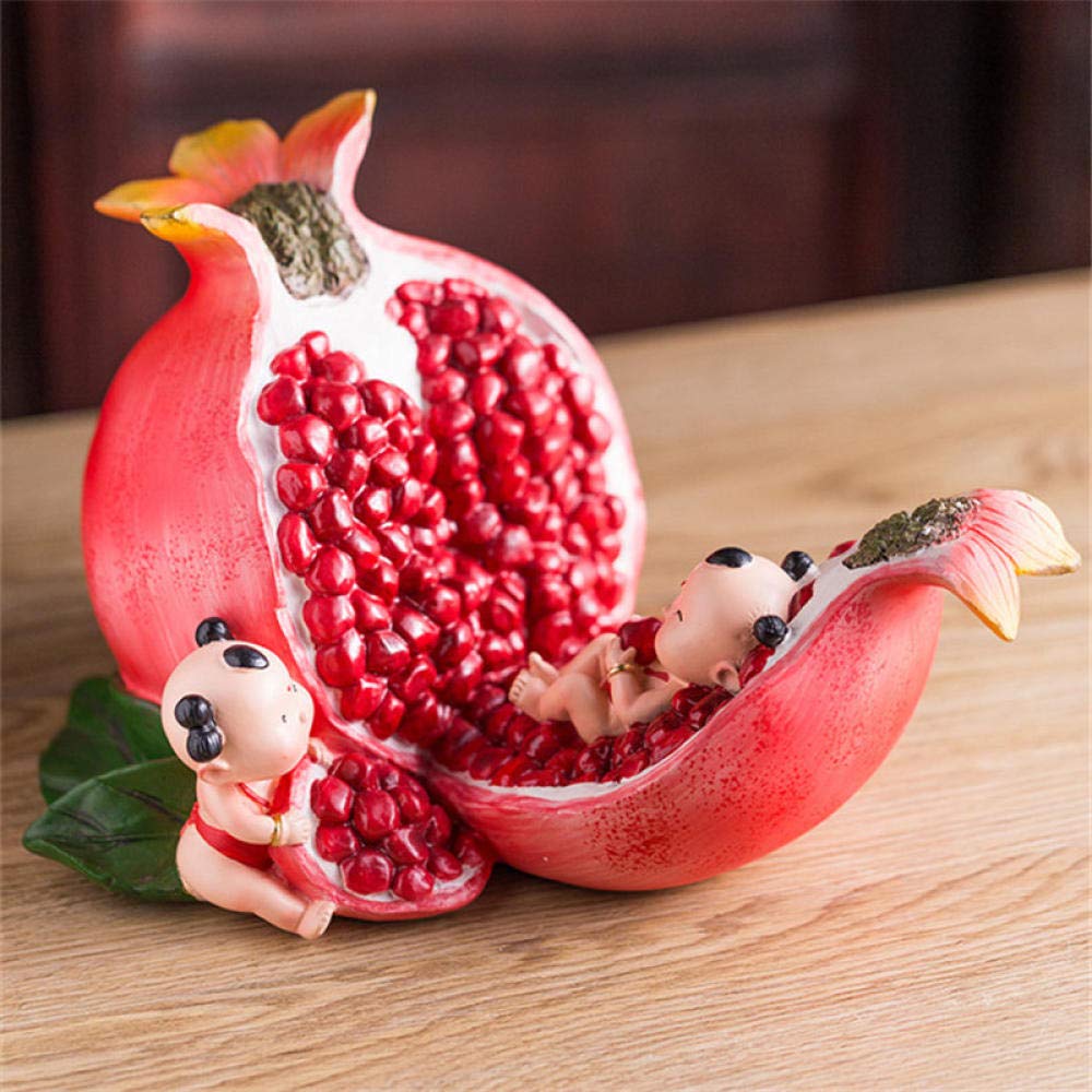 YUDEWSE Chinese Fuwa Resin Statue - Handcrafted Home Decor Sculpture for Living Room, Office & Feng Shui Display