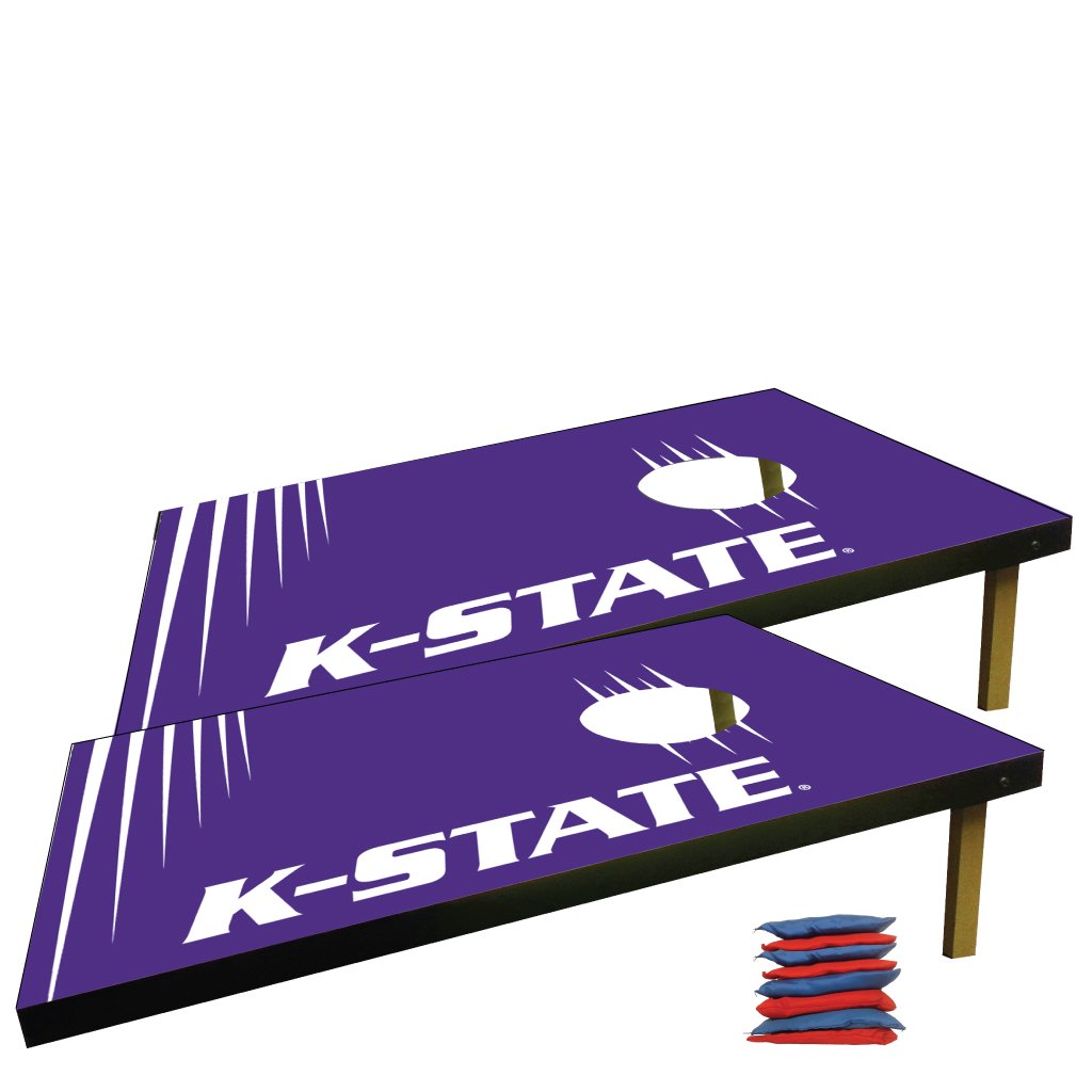 Kansas State University Cornhole Bag Toss Game - Premium Outdoor Tailgating & Backyard Fun for Game Day Parties
