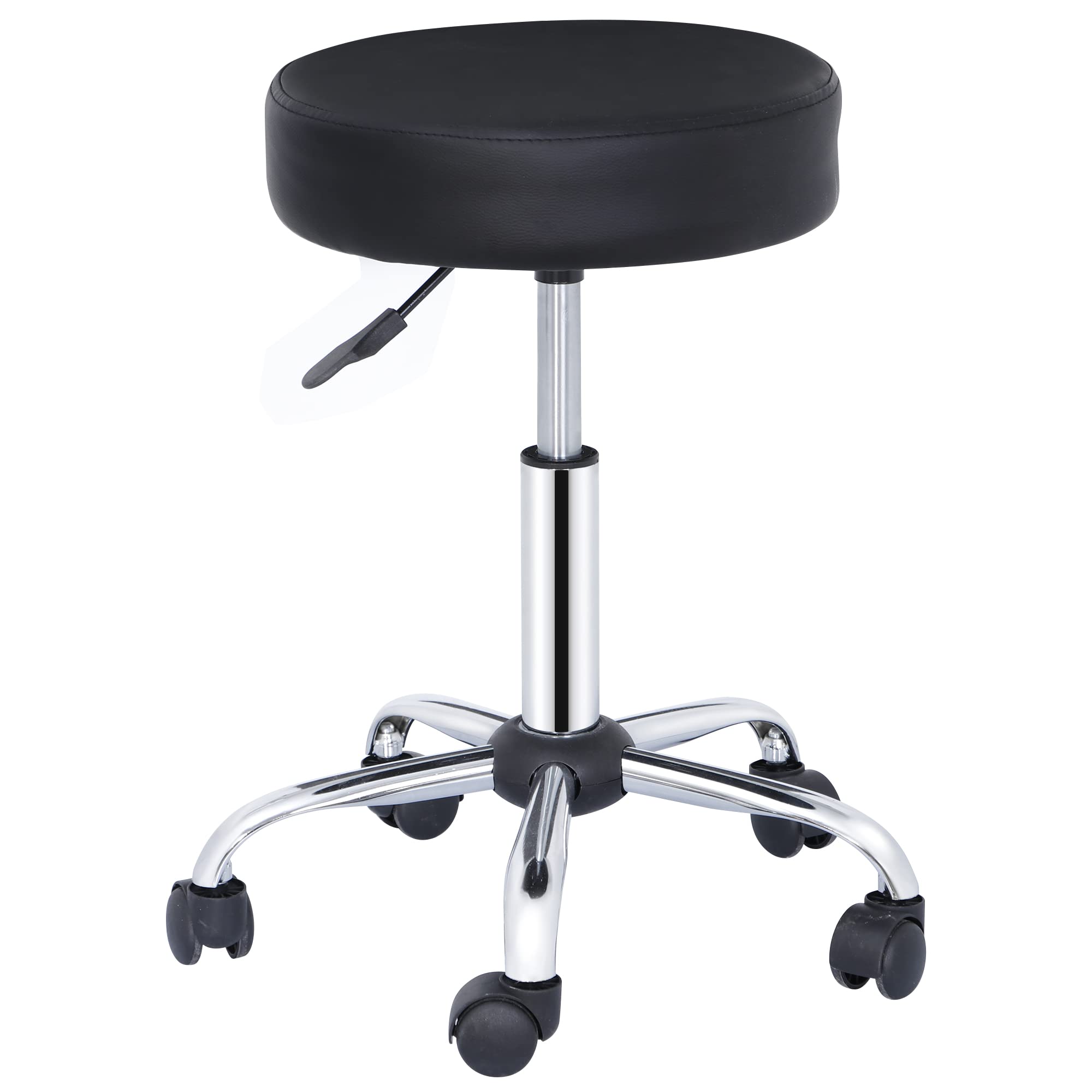 ZENY Hydraulic Adjustable Rolling Stool - 360° Swivel Salon Chair with Wheels for Salon, Spa, Tattoo Studio, Medical Office, Kitchen & Shop | Ergonomic Stool for Hairdressers, Chefs & Professionals