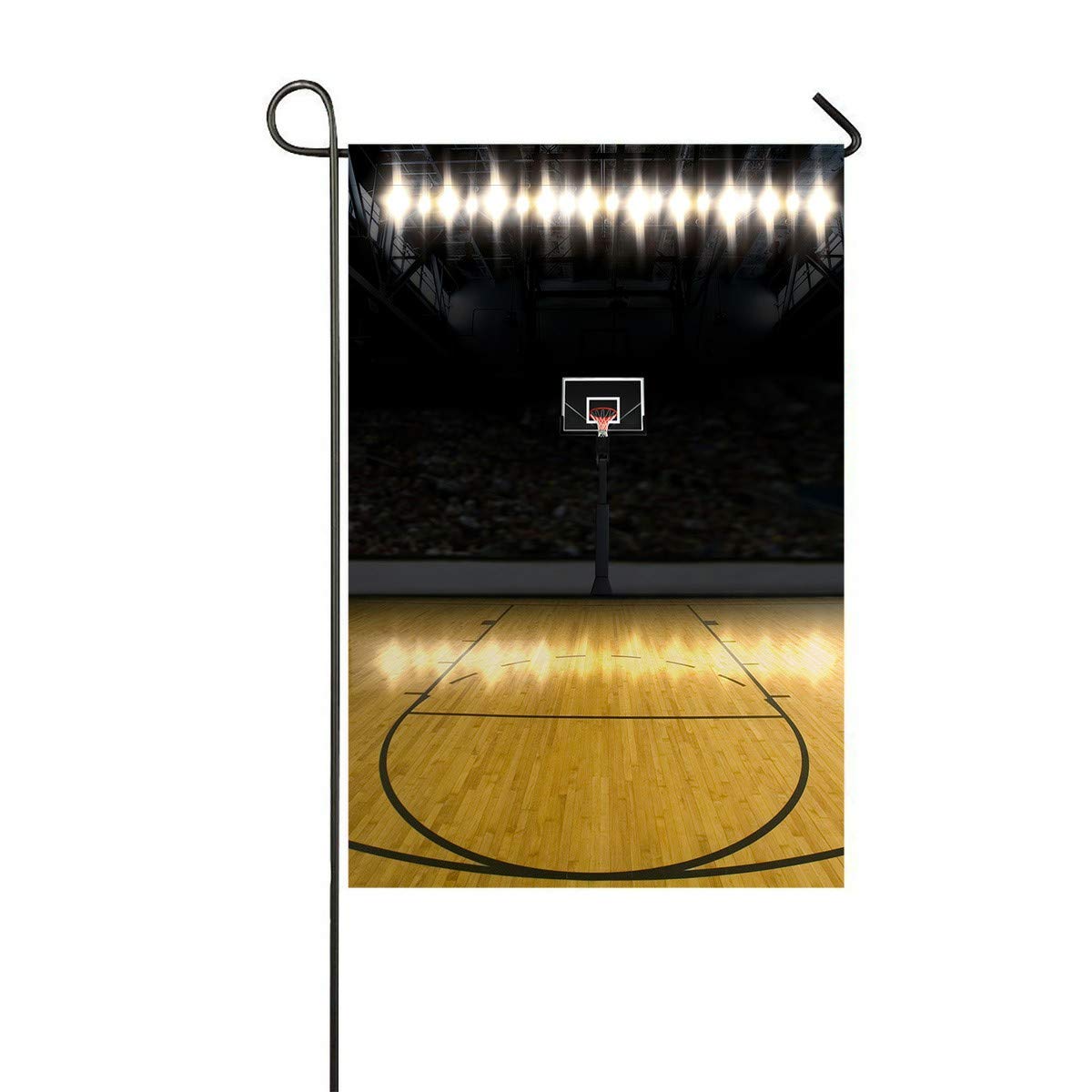 ECZJNT 12x18 Inch Basketball Court Garden Flag - Outdoor Decorative Flag for Home, Party, and Yard Decor - Perfect for Sports Fans, Game Day, and Seasonal Celebrations