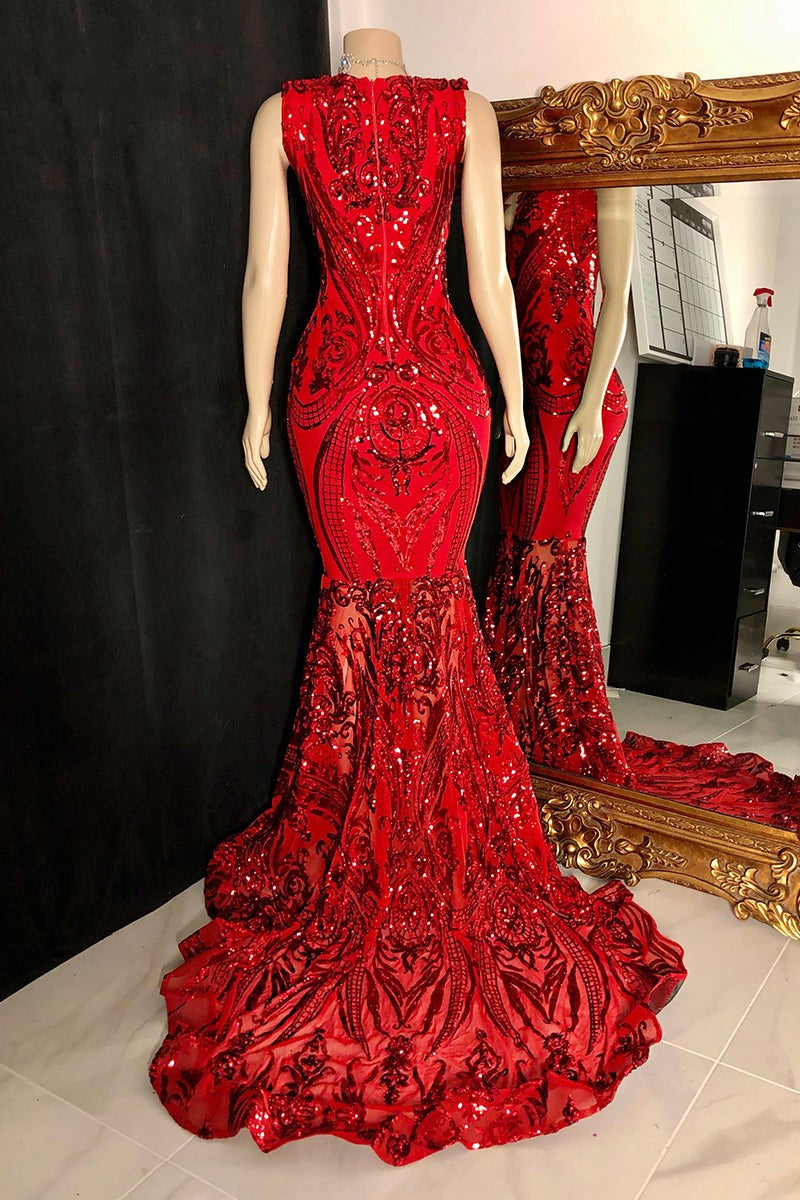 Sparkling Sequin Mermaid Prom Dresses for Women - Sleeveless V-Neck Formal Gown for Homecoming, Pageant & Evening Parties | Perfect for Prom Night, Quinceañera & Special Occasions
