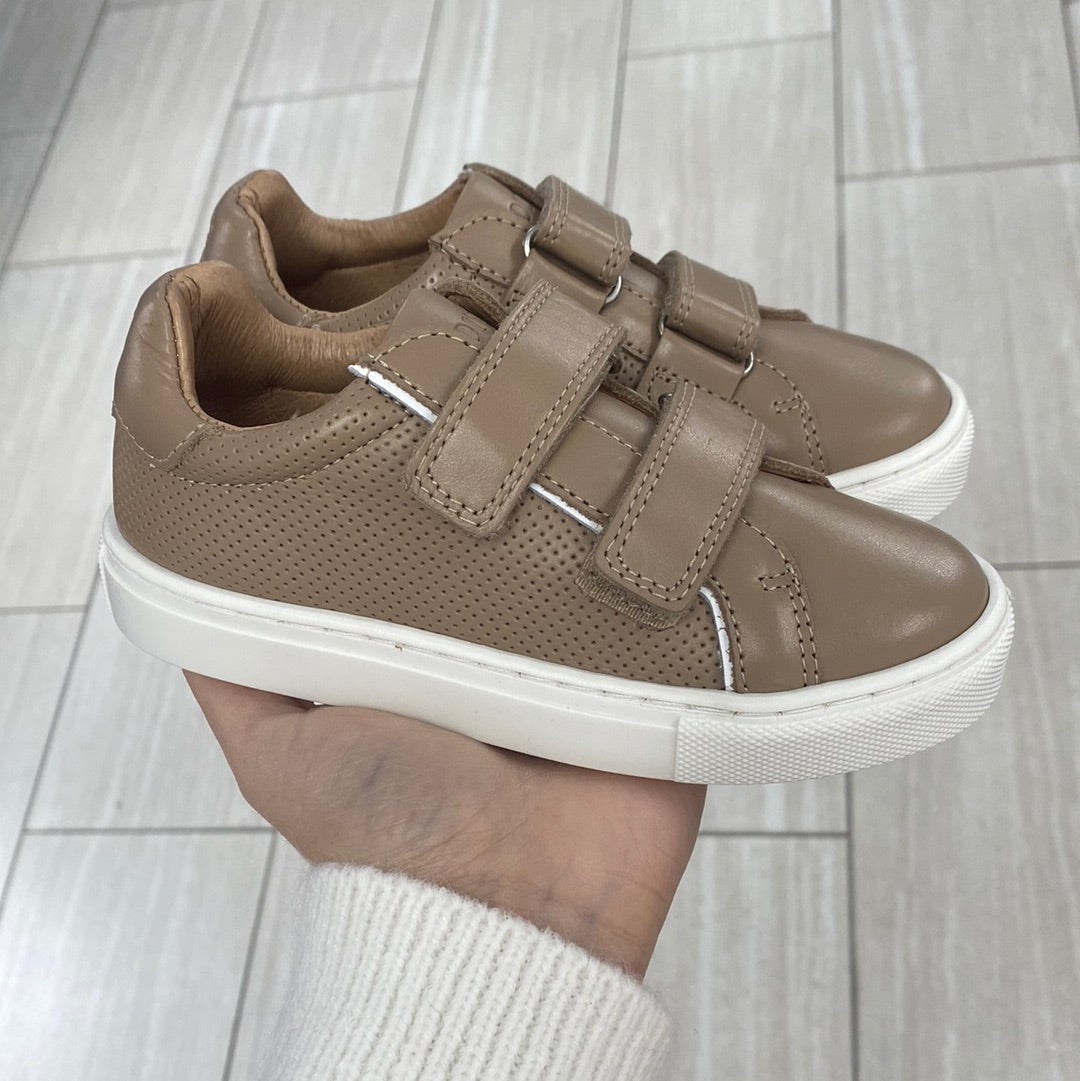 Porte Stone Taupe Velcro Sneakers for Men & Women - Comfortable Slip-On Walking Shoes for Casual, Work & Travel - Lightweight & Breathable Design