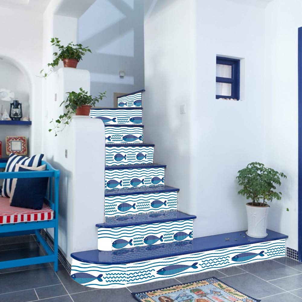 DIY Removable Stair Step Stickers - Ceramic Tile Decor for Home & Outdoor Walls