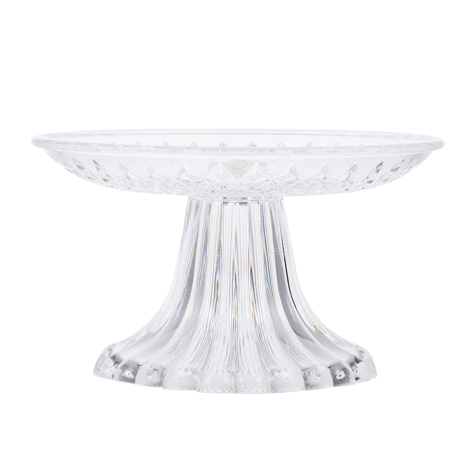 DOITOOL 15cm Clear Acrylic Fruit Serving Plate - Transparent Dessert Tray for Home, Hotel, KTV, Party & Wedding Events - Perfect for Fruit Display, Candy Bowl, Appetizer Serving, and Decorative Centerpiece
